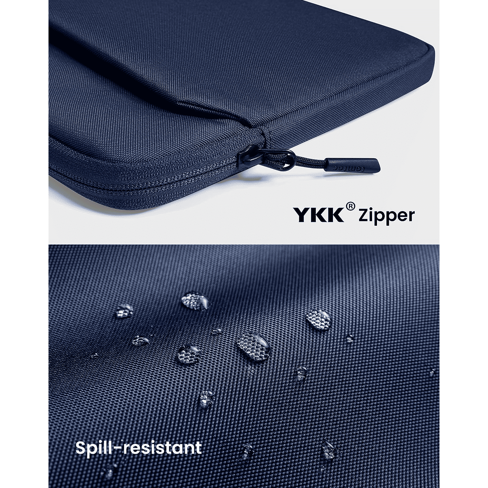 tomtoc Light A18 Recycled Fabric Laptop Sleeve for 14 Inch Laptop (Water Resistant, Dark Blue) tomtoc Light A18 Recycled Fabric Laptop Sleeve for 14 Inch Laptop (Water Resistant, Dark Blue)_6