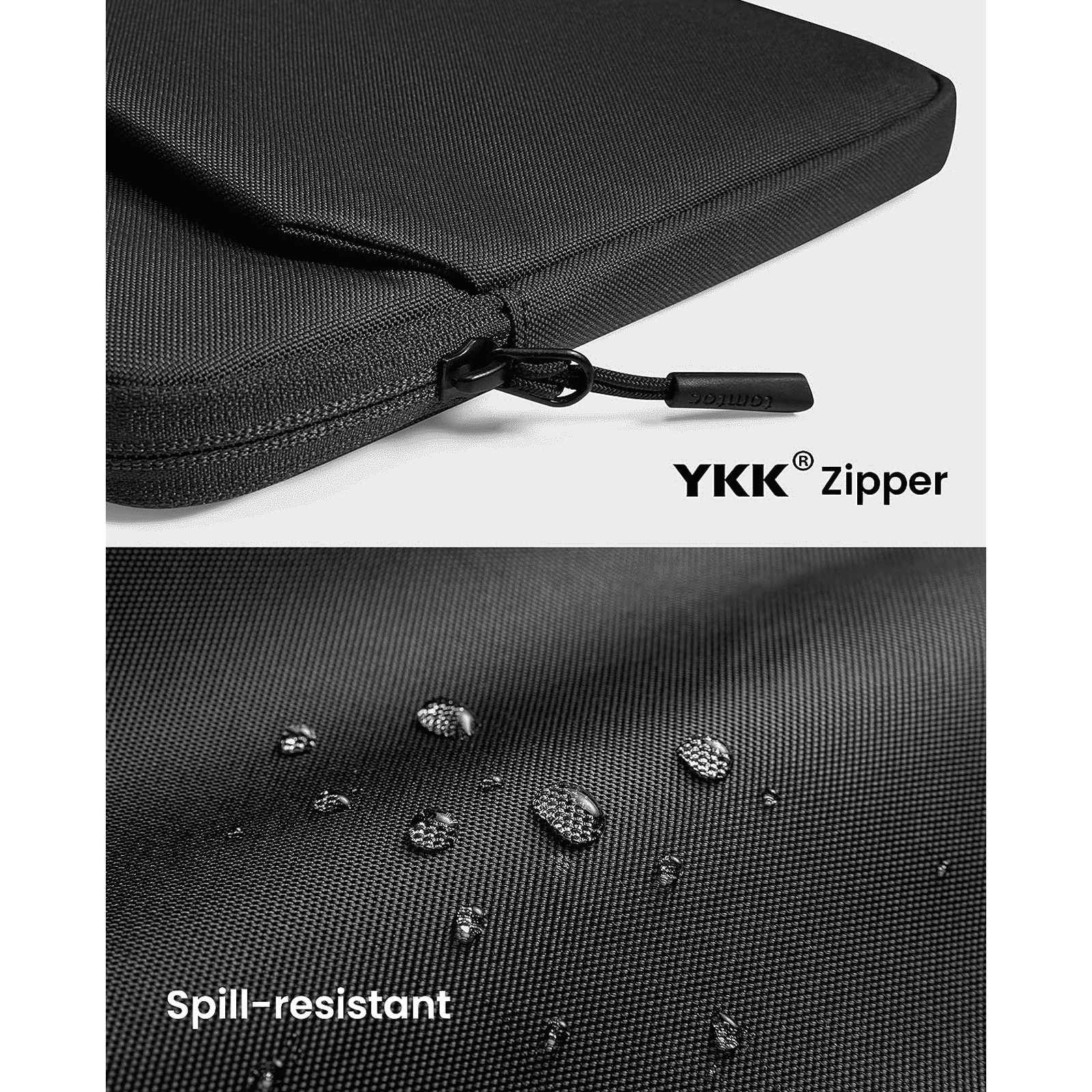 tomtoc Light A18 Recycled Polyester Laptop Sleeve for 14 Inch Laptop (Water Resistant, Black) tomtoc Light A18 Recycled Polyester Laptop Sleeve for 14 Inch Laptop (Water Resistant, Black)_4
