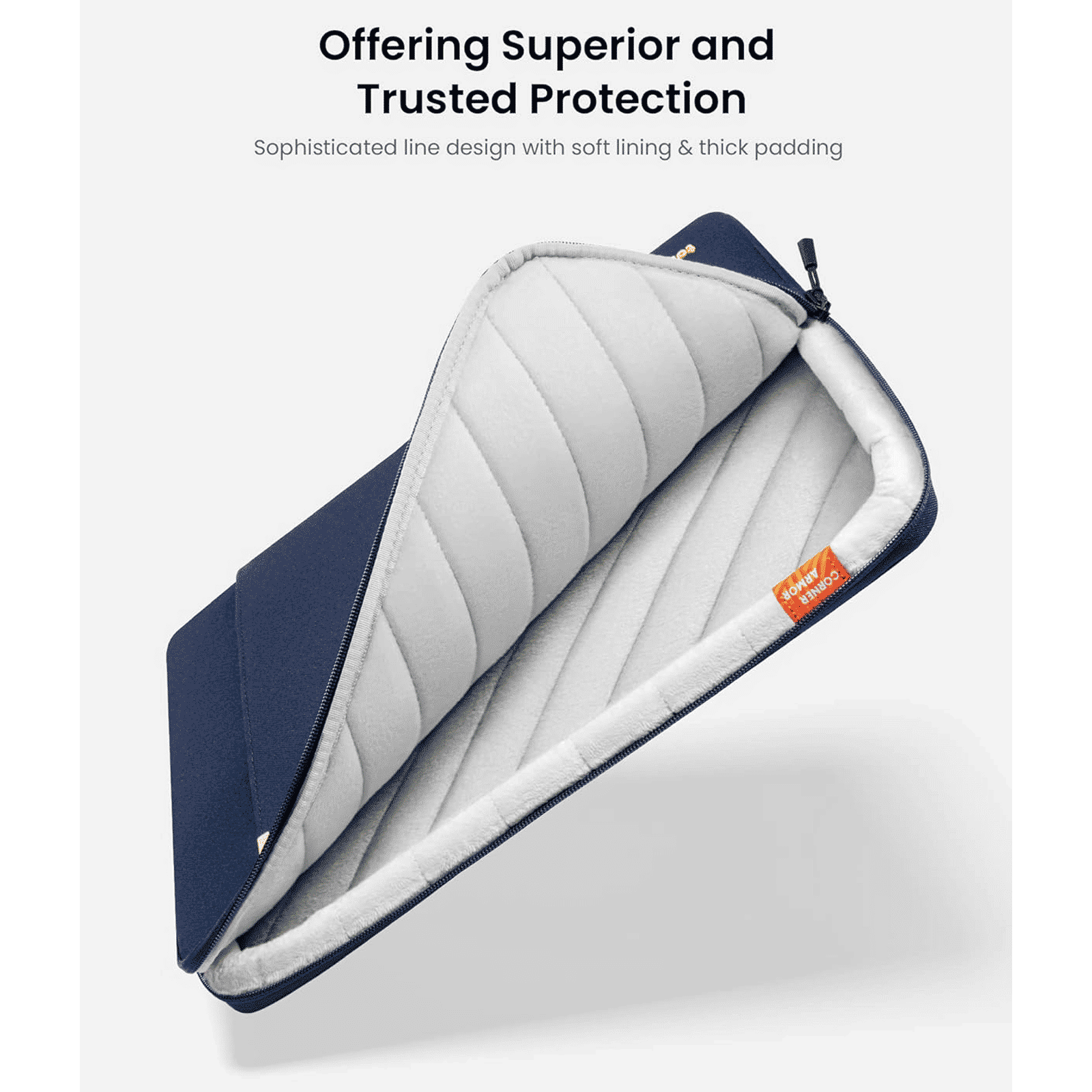 tomtoc A13D2B2 Recycled Fabric Laptop Sleeve for 14 Inch Laptop (Water Resistant, Blue) tomtoc A13D2B2 Recycled Fabric Laptop Sleeve for 14 Inch Laptop (Water Resistant, Blue)_6