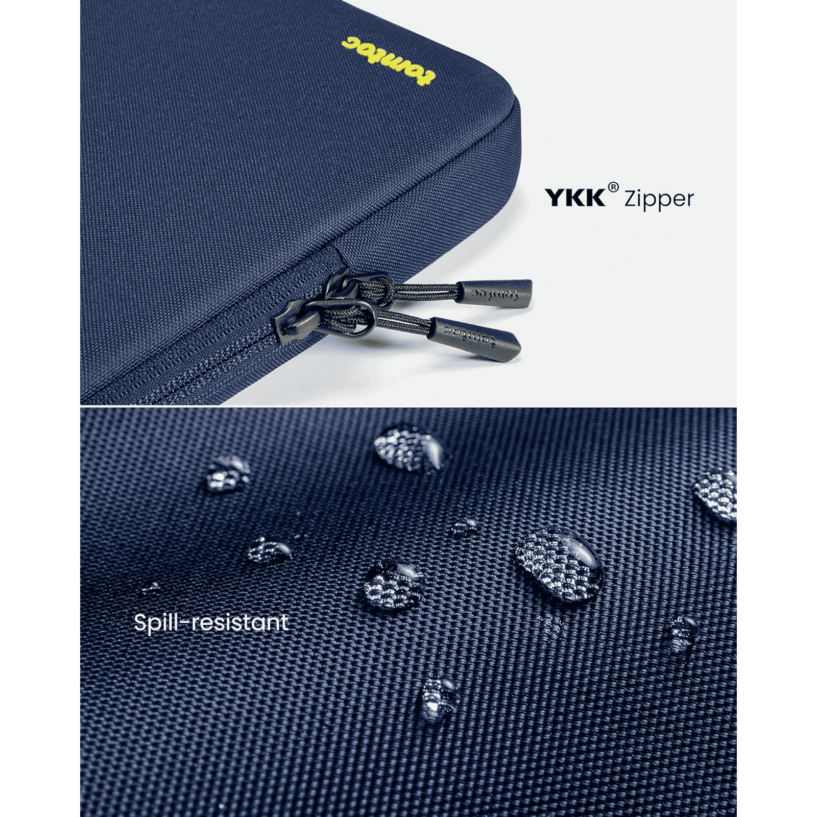 tomtoc A13D2B2 Recycled Fabric Laptop Sleeve for 14 Inch Laptop (Water Resistant, Blue) tomtoc A13D2B2 Recycled Fabric Laptop Sleeve for 14 Inch Laptop (Water Resistant, Blue)_5