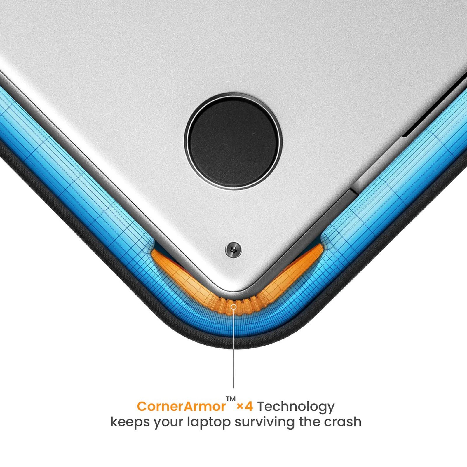 tomtoc Defender A13 Recycled Polyester Laptop Sleeve for 16 Inch Laptop (Military Grade Protection, Navy Blue)_7