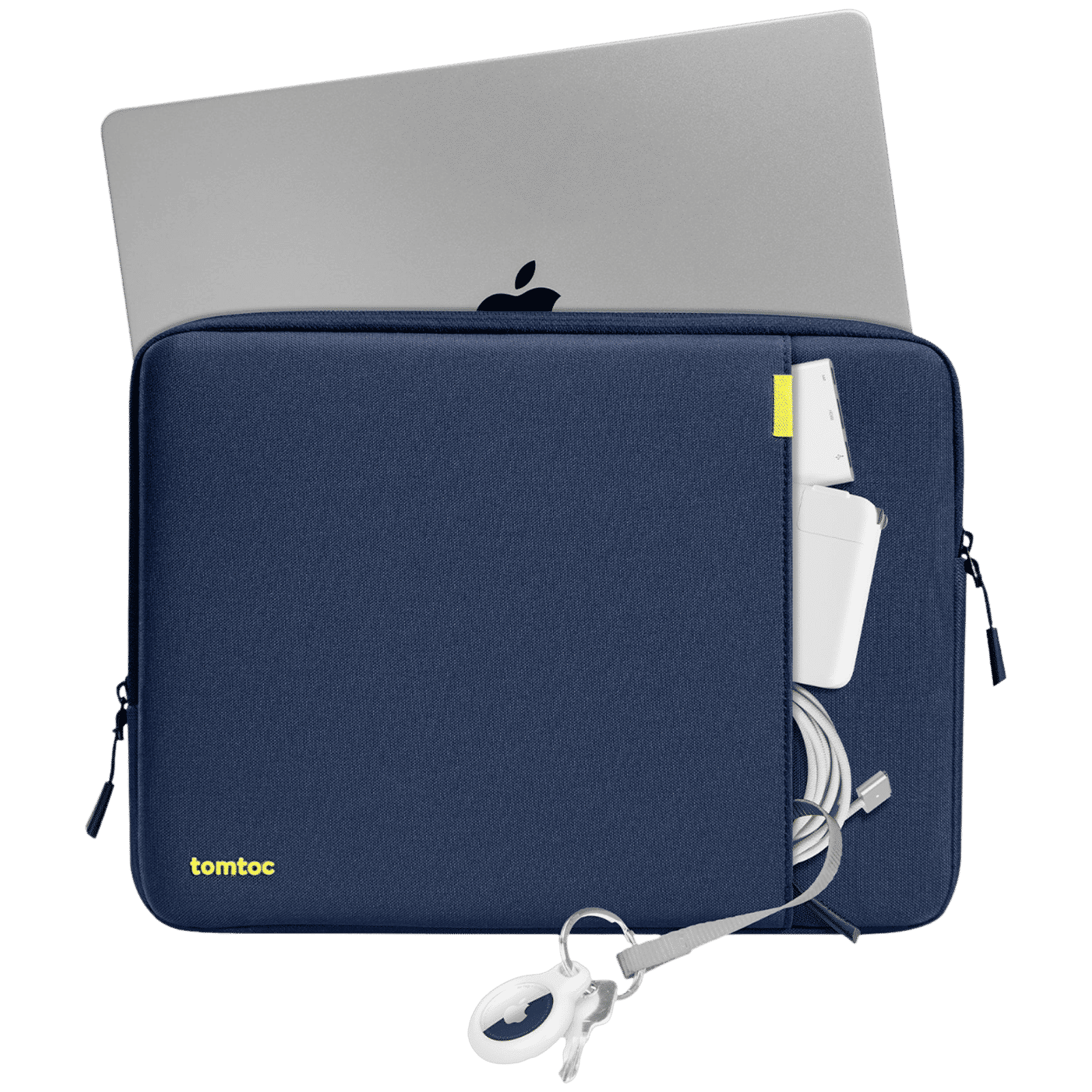 tomtoc Defender A13 Recycled Polyester Laptop Sleeve for 16 Inch Laptop (Military Grade Protection, Navy Blue)_6