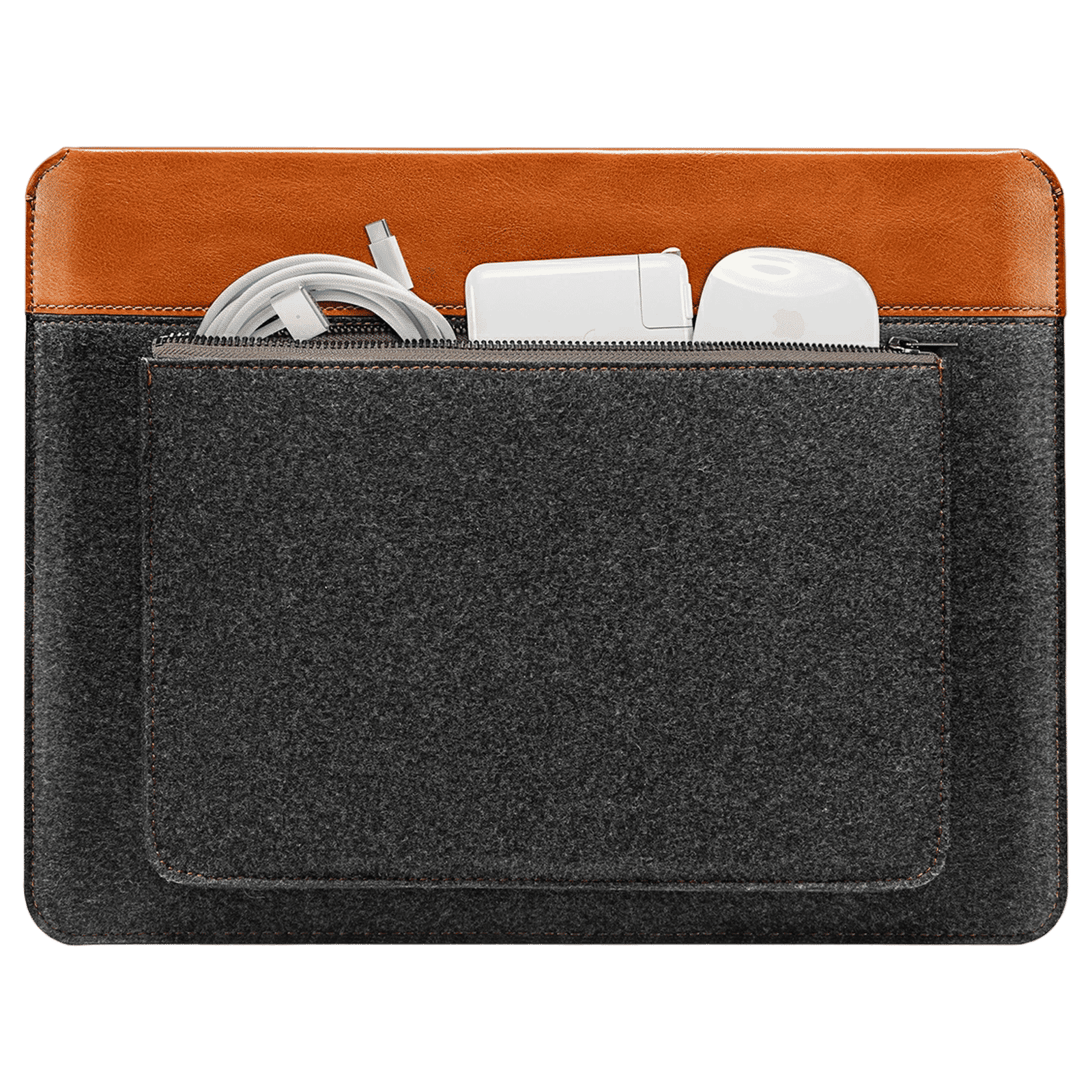 tomtoc A16 PU, Polyester Laptop Sleeve for 14 Inch Laptop (Grey)_2