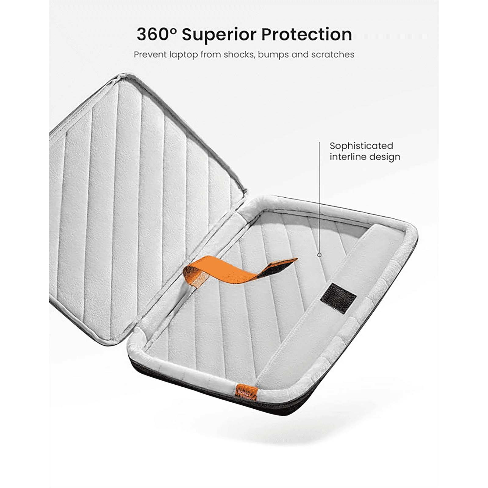 tomtoc A22 Defender Recycled Polyester Laptop Sleeve for 14 Inch Laptop (360 Superior Protection, Black) tomtoc A22 Defender Recycled Polyester Laptop Sleeve for 14 Inch Laptop (360 Superior Protection, Black)_6