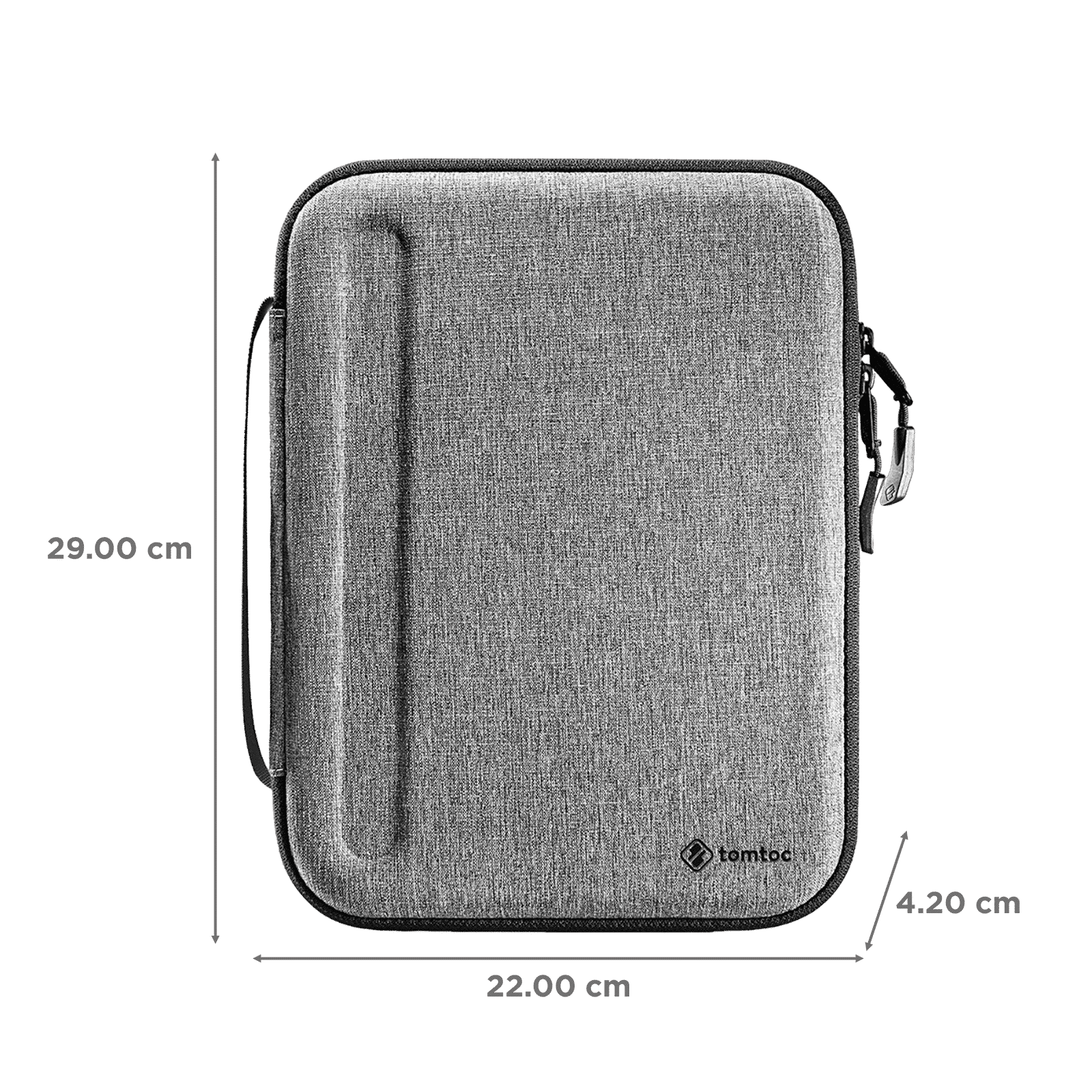 tomtoc B06A1G2 Polyester and EVA Case for Apple iPad Pro 11 Inch (Zip Enclosure, Grey) tomtoc B06A1G2 Polyester and EVA Case for Apple iPad Pro 11 Inch (Zip Enclosure, Grey)_2