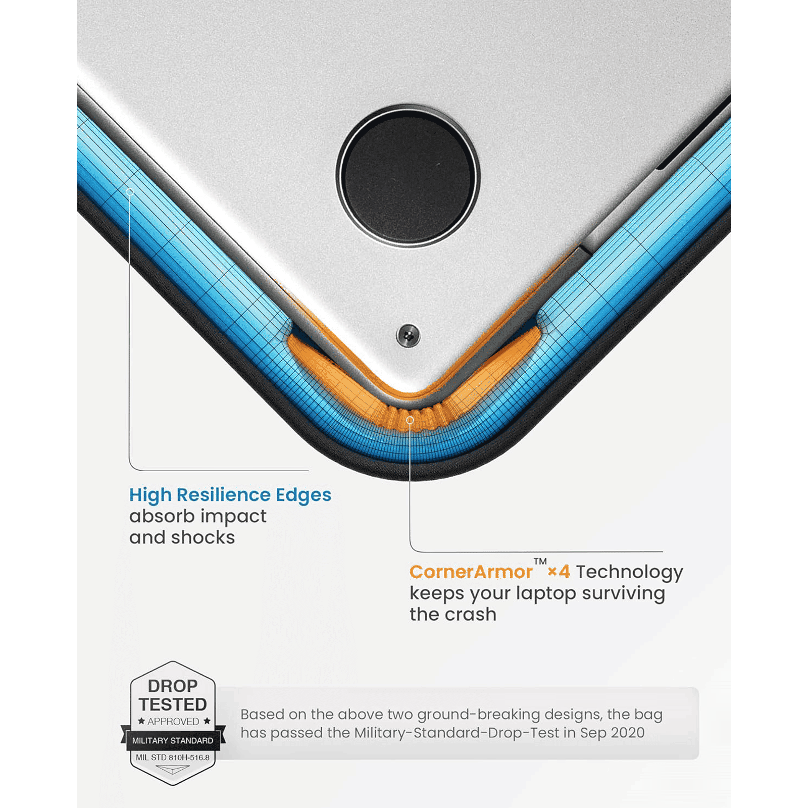 tomtoc A14 Recycled Polyester Laptop Sleeve for 14 Inch Laptop (360 Superior Protection, Black)_3