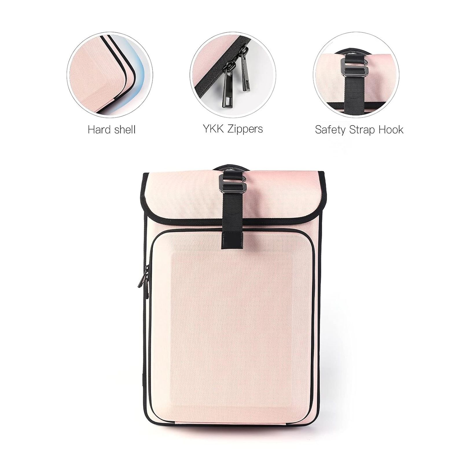 soundREVO SRMBCPN01 Polyester Laptop Backpack for 15.6 Inch Laptop (Hard Shell Design, Pink)_6