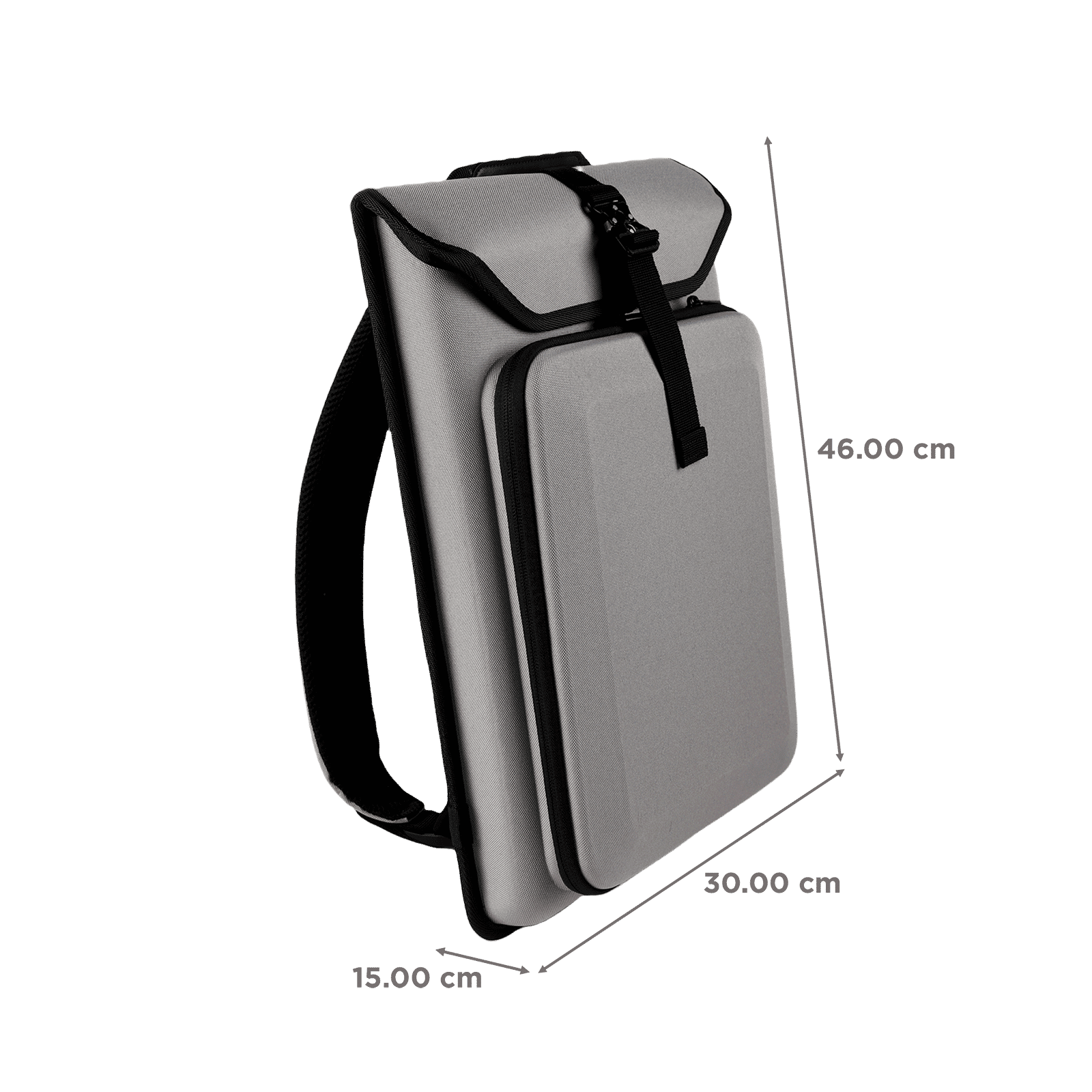 soundREVO SRMBCGY02 Polyester Laptop Backpack for 15.6 Inch Laptop (Hard Shell Design, Grey)_3