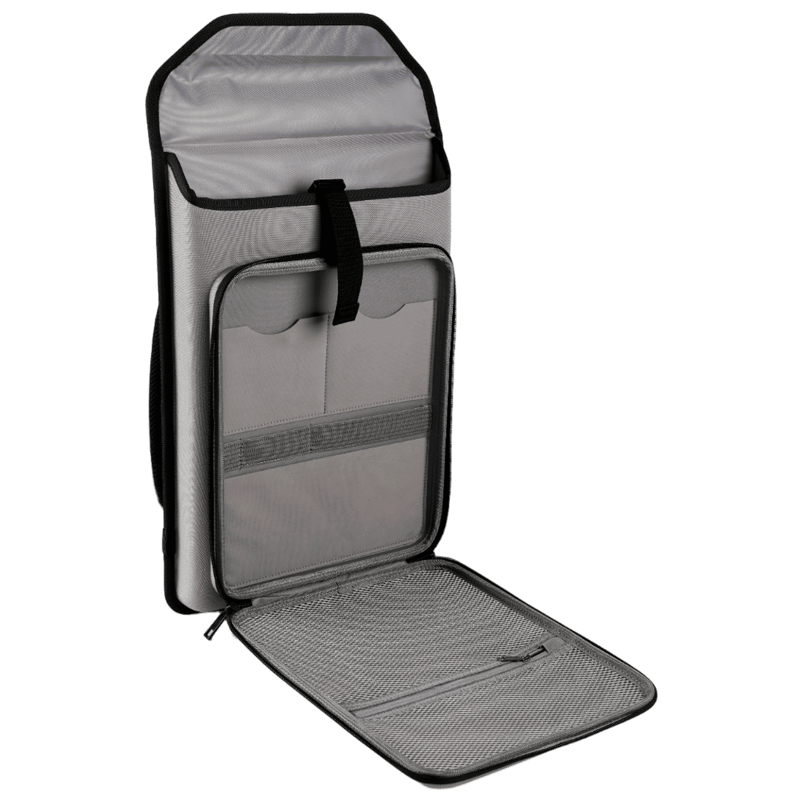 soundREVO SRMBCGY02 Polyester Laptop Backpack for 15.6 Inch Laptop (Hard Shell Design, Grey)_4