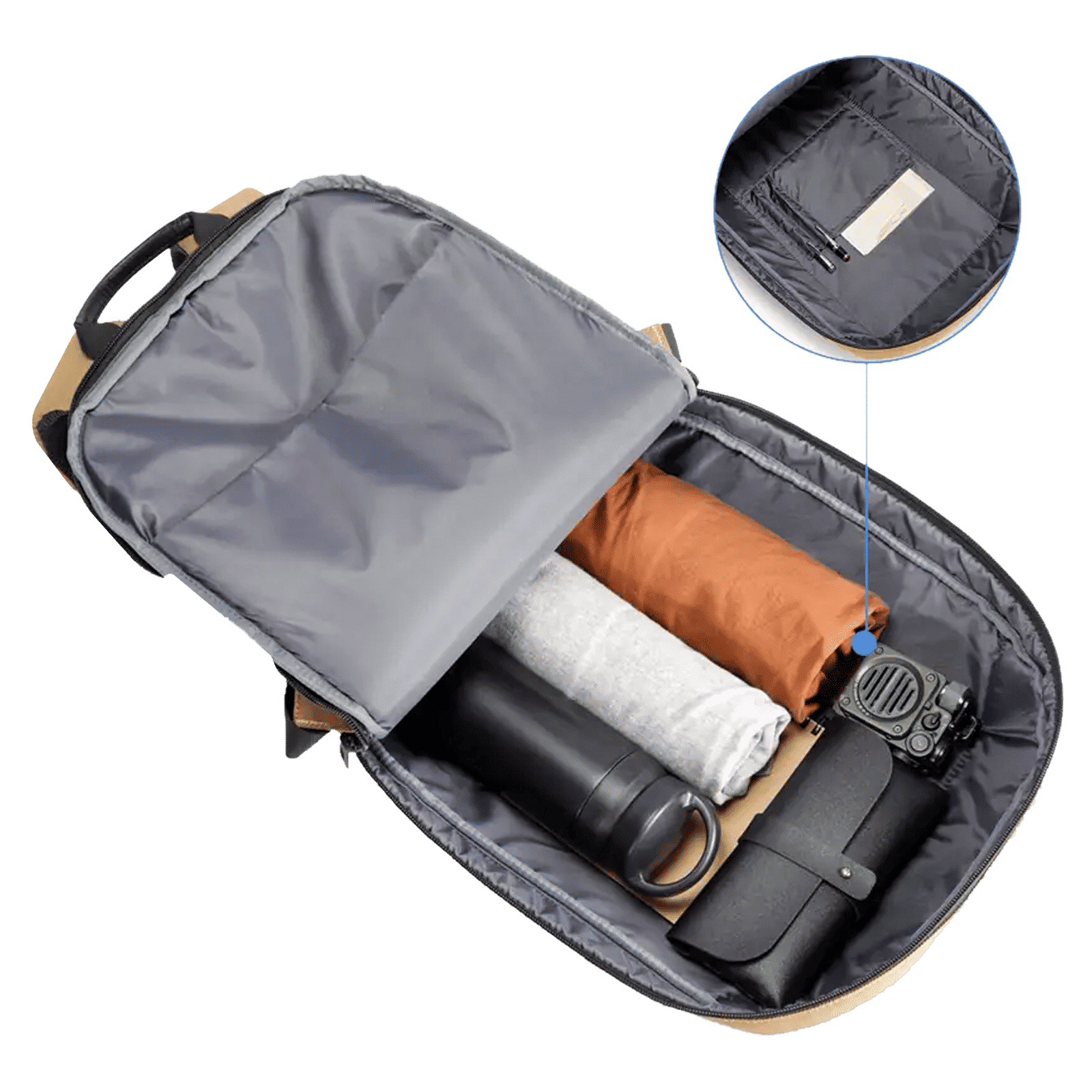 Kingsons KSMBCMS03 Polyester Laptop Backpack for 15.6 Inch Laptop (13 L, Adjustable Shoulder Straps, Mustard) Kingsons KSMBCMS03 Polyester Laptop Backpack for 15.6 Inch Laptop (13 L, Adjustable Shoulder Straps, Mustard)_5