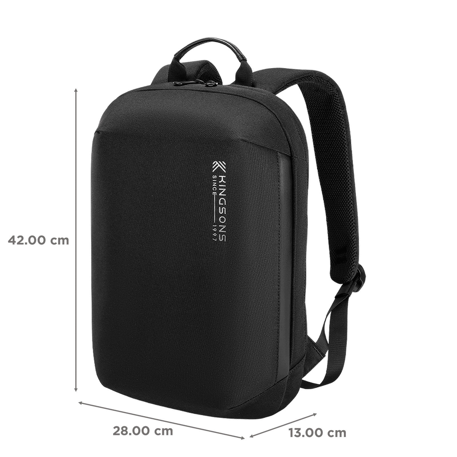 Kingsons KSMBCBK Polyester Laptop Backpack for 15.6 Inch Laptop (13 L, Water Resistant, Black)_3