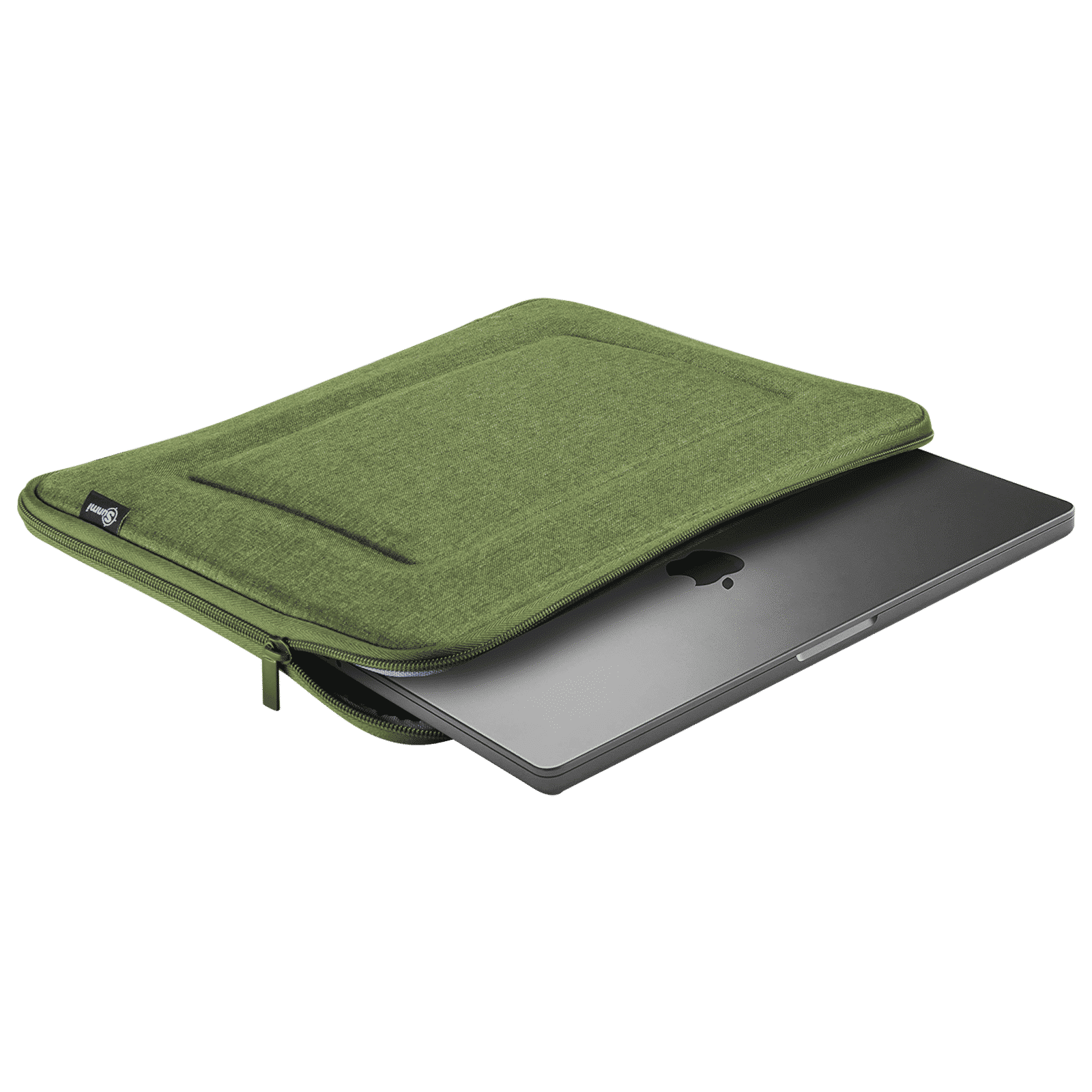 Sunmi SNMBCGR05 Polyester Laptop Hard Shell Sleeve for 14 Inch Laptop (Inner Smooth Velvet Lining, Green)_7