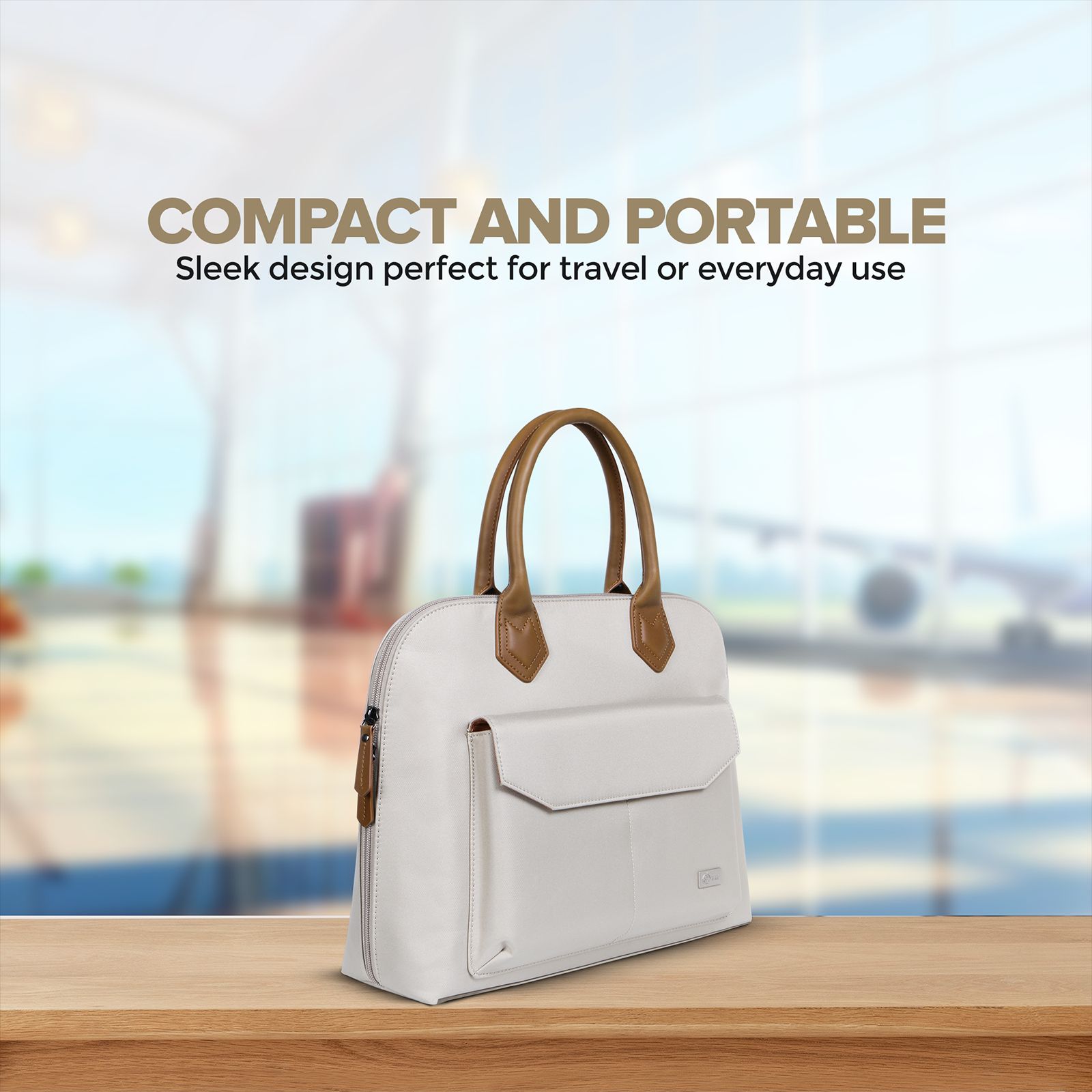 Sunmi Charmer Polyester Sling Bag for 14 Inch Laptop (10 L, Water Resistant, Off White)_10