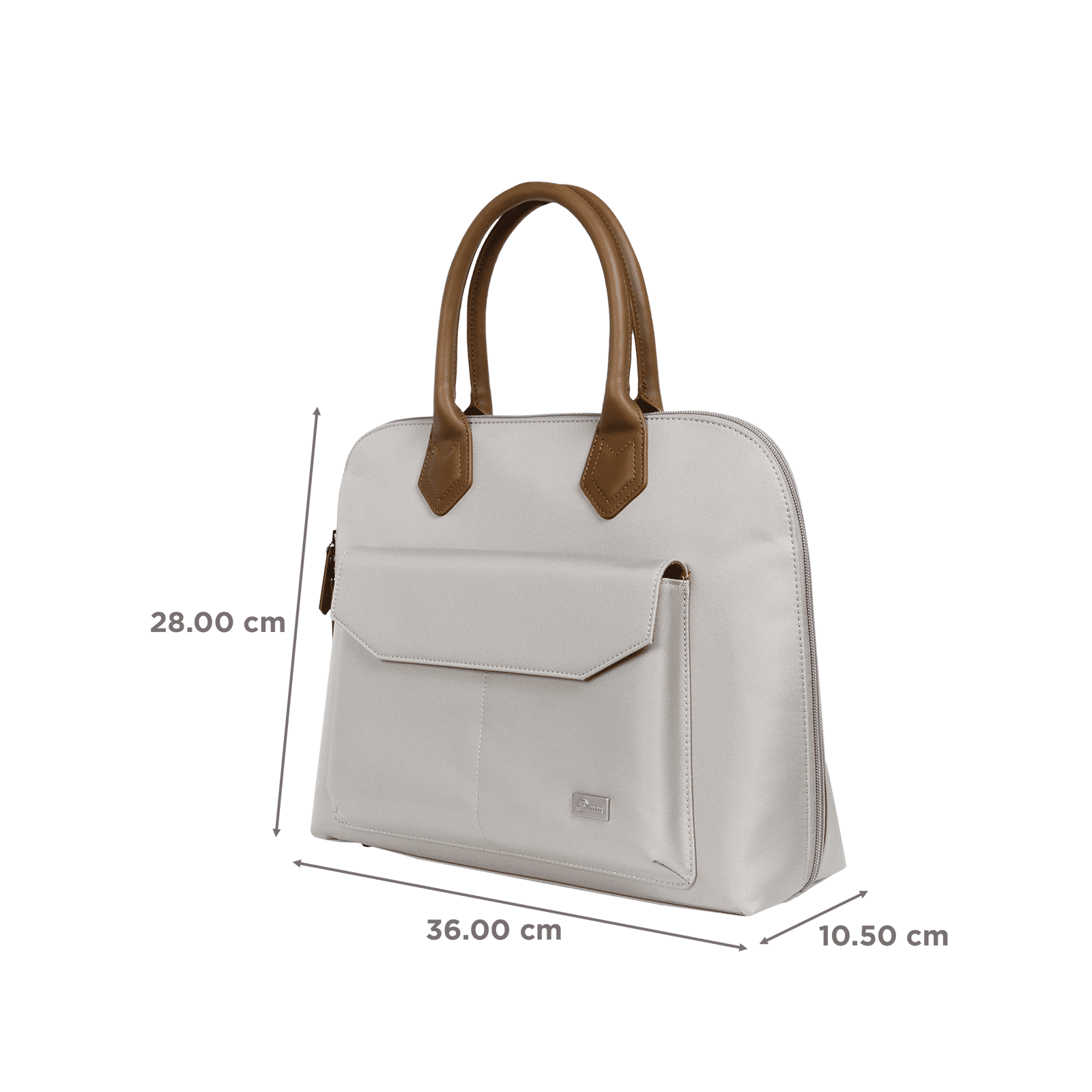 Sunmi Charmer Polyester Sling Bag for 14 Inch Laptop (10 L, Water Resistant, Off White)_3