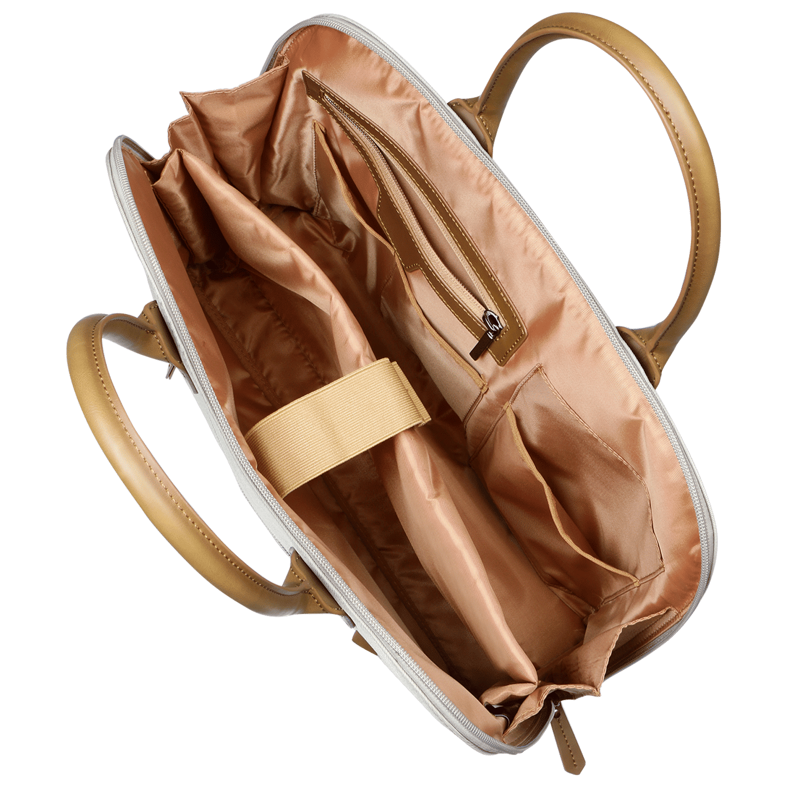 Sunmi Charmer Polyester Sling Bag for 14 Inch Laptop (10 L, Water Resistant, Off White)_5