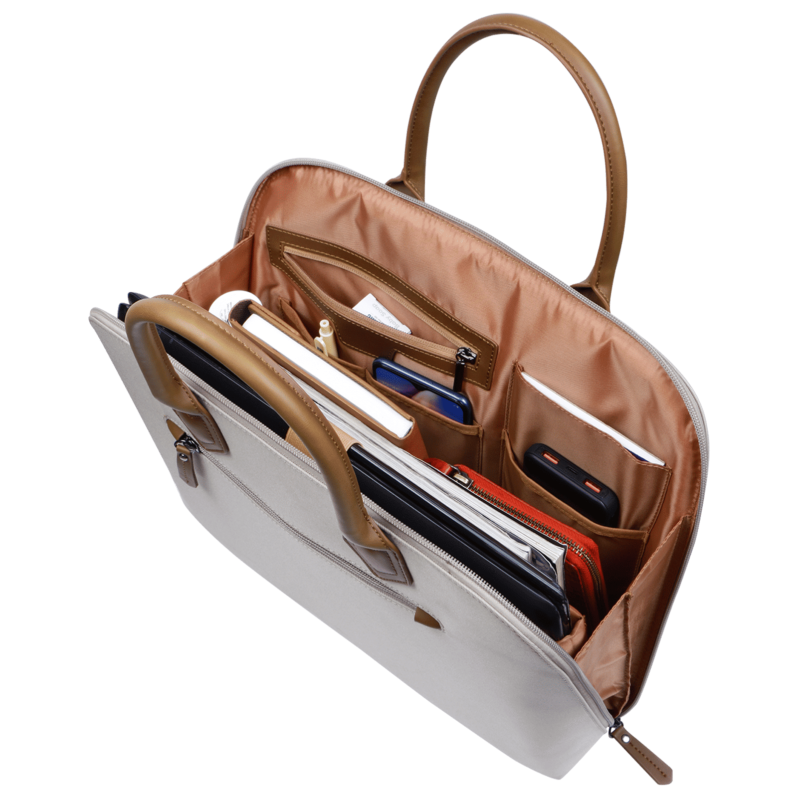 Sunmi Charmer Polyester Sling Bag for 14 Inch Laptop (10 L, Water Resistant, Off White)_7