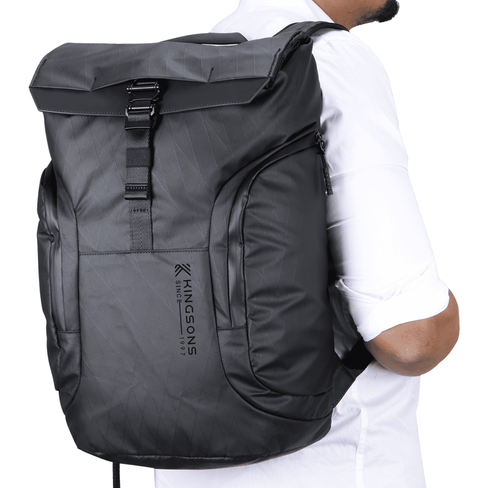 Kingsons KSWFBK09 Polyester Laptop Backpack for 15.6 Inch Laptop (23 L, Water Resistant, Black)_7