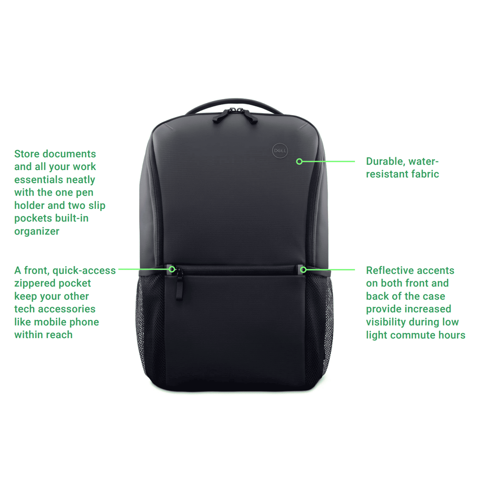 DELL EcoLoop Polyester Laptop Backpack for 14 -16 Inch Laptop (18 L, Water Resistant, Black)_14