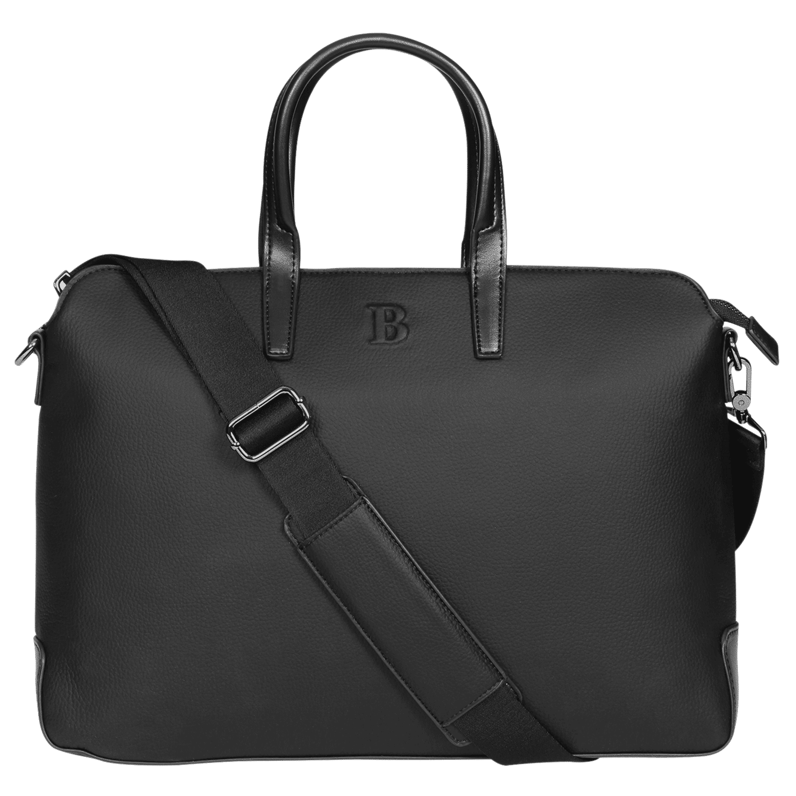 BESTTO PU Leather Laptop Messenger Bag for 16 Inch Laptop (13.8 L, Adjustable Shoulder Strap, Black) BESTTO PU Leather Laptop Messenger Bag for 16 Inch Laptop (13.8 L, Adjustable Shoulder Strap, Black)_1