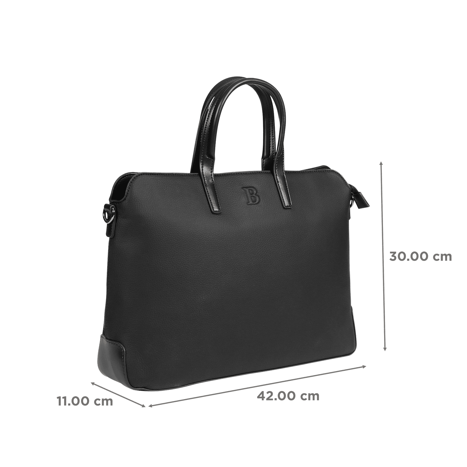 BESTTO PU Leather Laptop Messenger Bag for 16 Inch Laptop (13.8 L, Adjustable Shoulder Strap, Black) BESTTO PU Leather Laptop Messenger Bag for 16 Inch Laptop (13.8 L, Adjustable Shoulder Strap, Black)_2