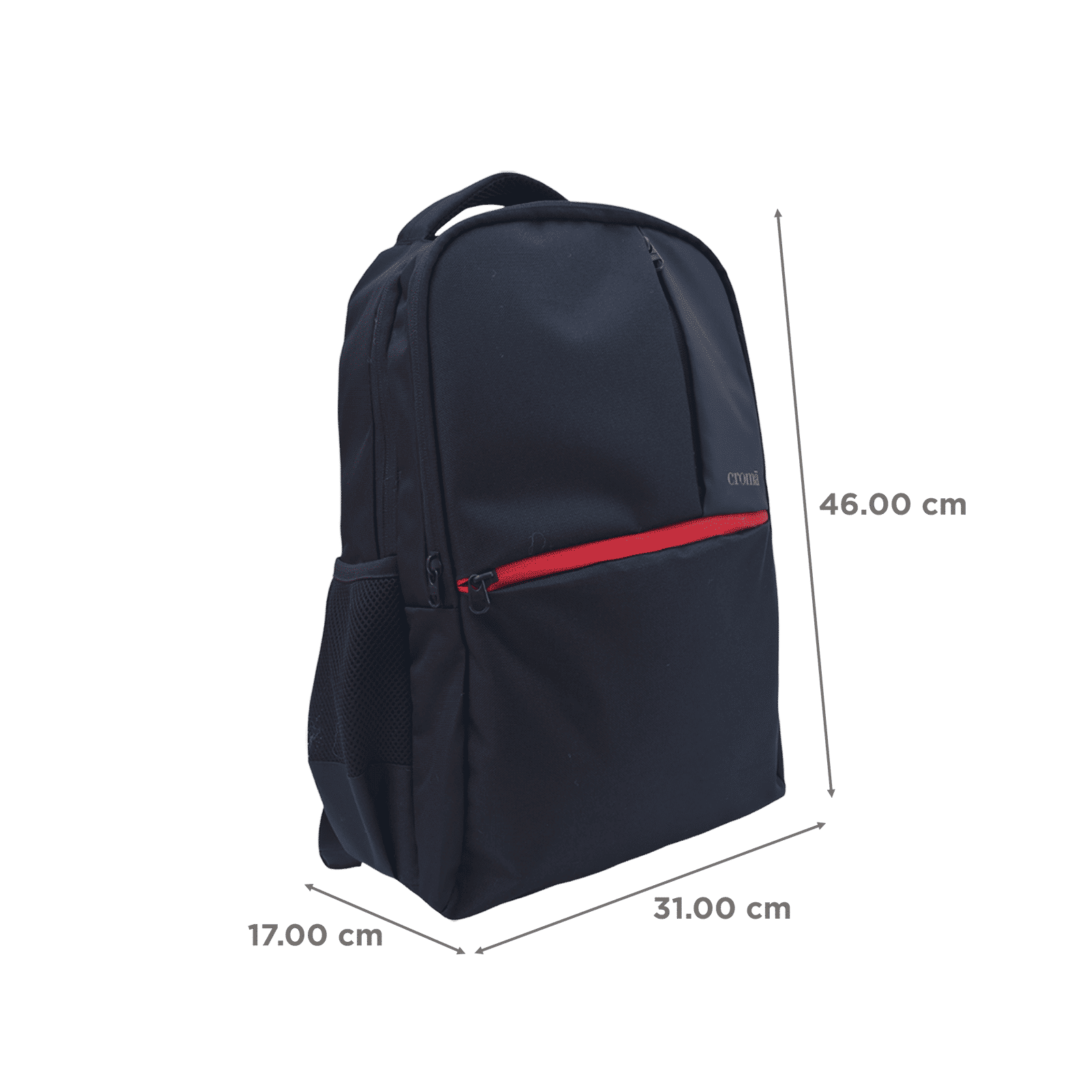 Croma Basic Polyester Laptop Backpack for 15.6 Inch Laptop (20 L, Trolley Hang Strap, Black) Croma Basic Polyester Laptop Backpack for 15.6 Inch Laptop (20 L, Trolley Hang Strap, Black)_2