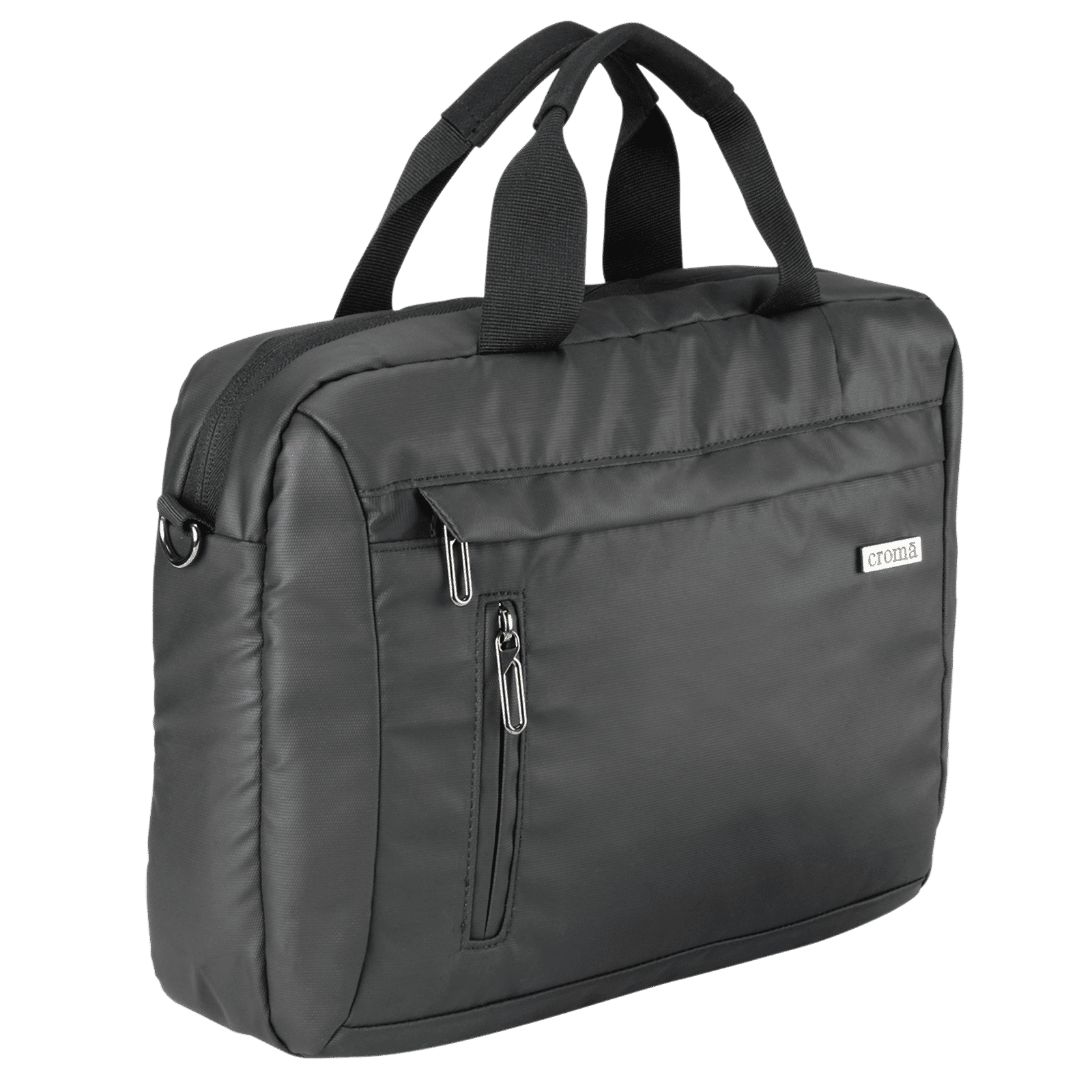 Croma Polyurethane Laptop Sling Bag for 14 Inch Laptop (Adjustable Shoulder Strap, Black)_10