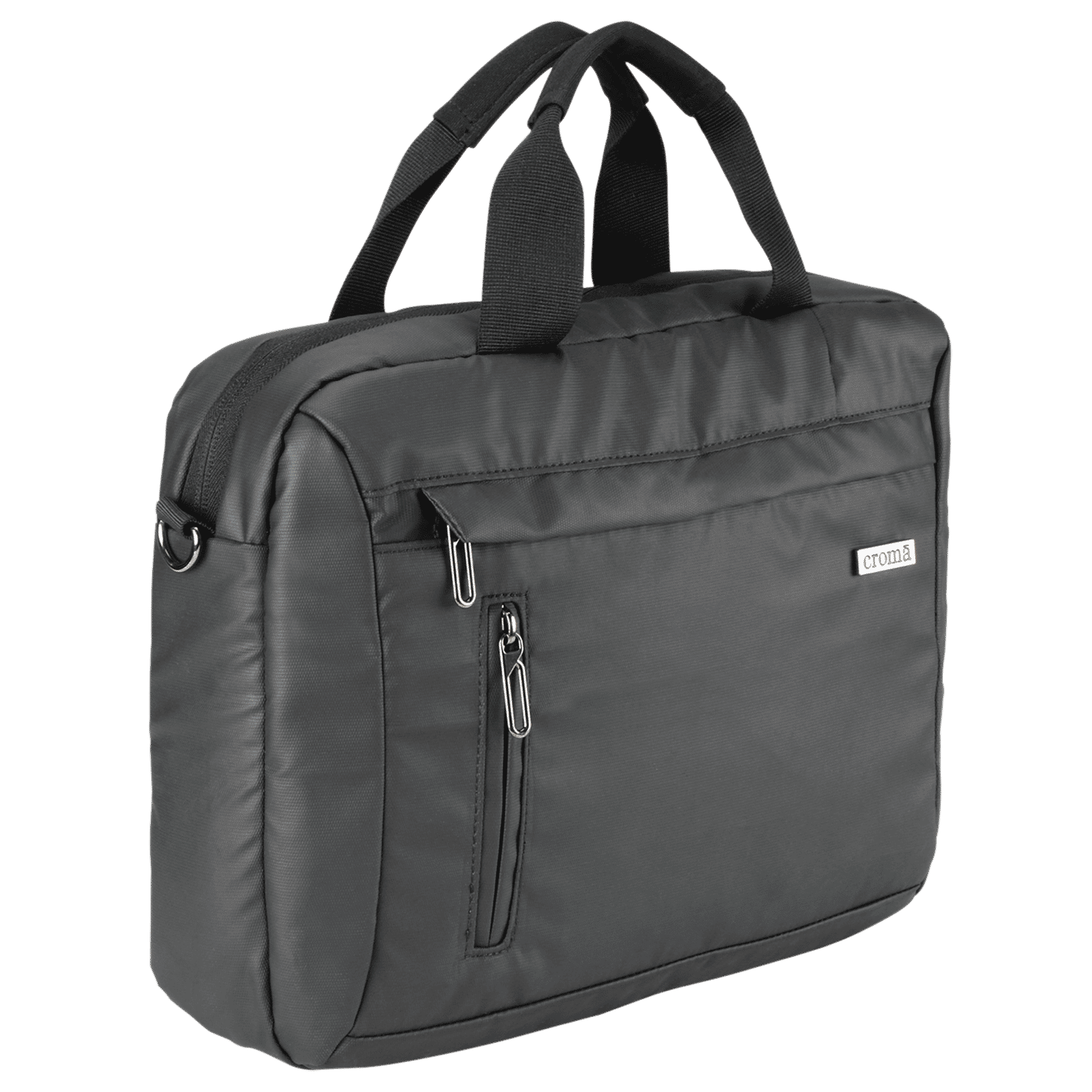 Croma Polyurethane Laptop Sling Bag for 14 Inch Laptop (Adjustable Shoulder Strap, Black)_11