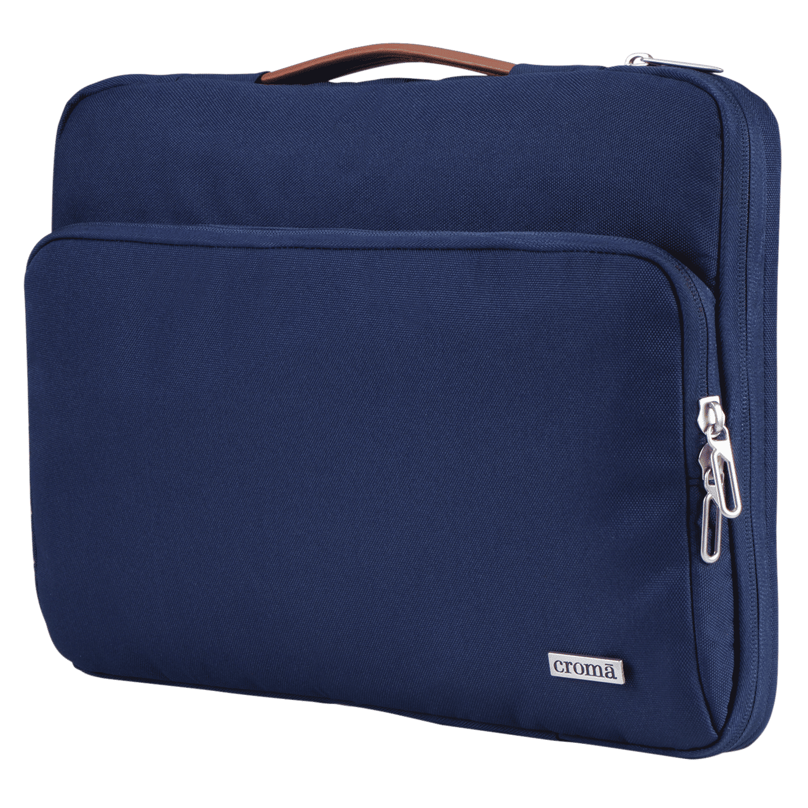 Croma Polyester Laptop Sleeve for 15.6 Inch Laptop (Single Grab Handle, Navy Blue)_4