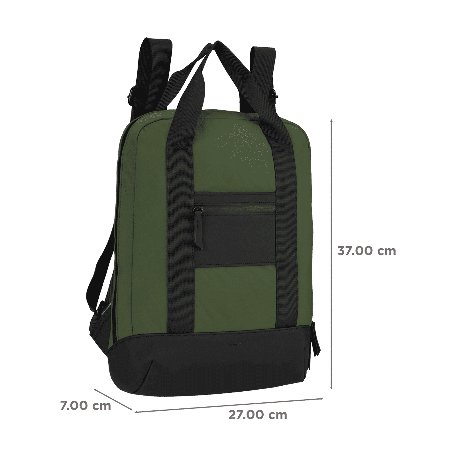 soundREVO Melbourne Nylon, PU Fabric Laptop Backpack for 14 Inch Laptop (6.99 L, Water Resistant, Green)_2