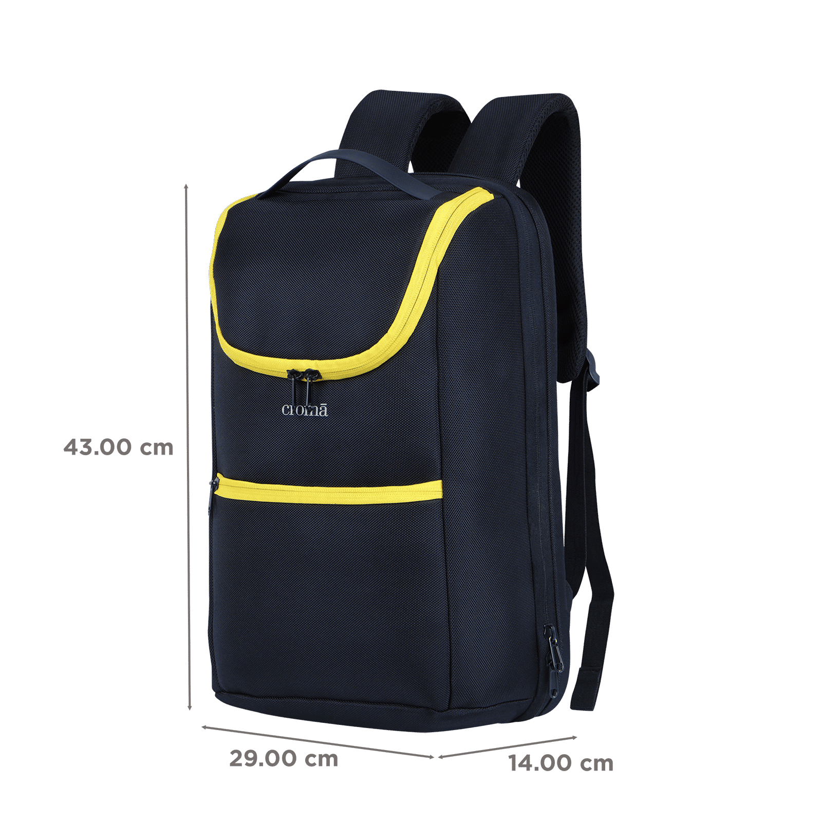 Croma MKB PU Leather Laptop Backpack for 16 Inch Laptop (17 L, Ergonomic Padded Shoulder Straps, Yellow)_2