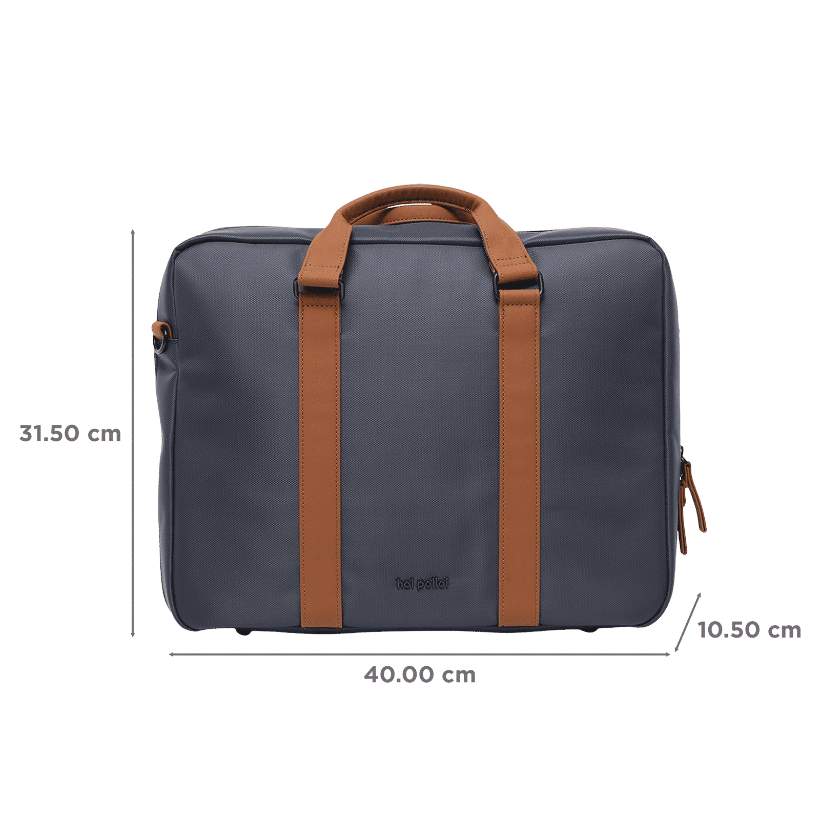 hoi polloi BEESLY Nylon, Polyester, PU Laptop Messenger Bag for 16 Inch Laptop (13.23 L, Water Resistant, Starry Night Blue & Tan)_2