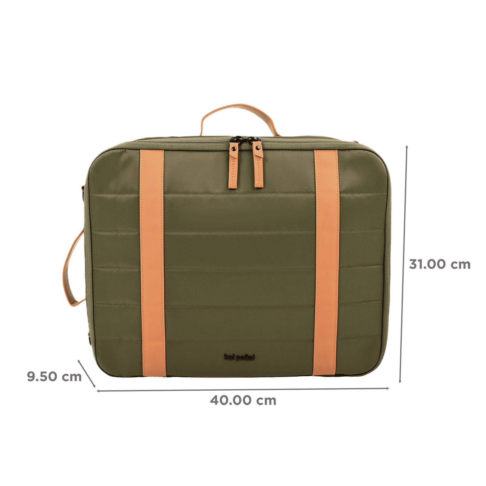 hoi polloi DWYT Nylon, Polyester, PU Laptop Messenger Bag for 16 Inch Laptop (11.7 L, Water Resistant, Camouflage Green & Tan)_2