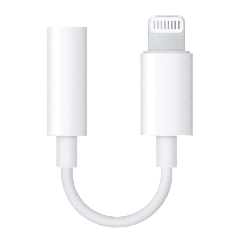 Apple Lightning to 3.5mm Aux 0.32 Feet (0.1M) Adapter (Flexible Compatibility, White)_2