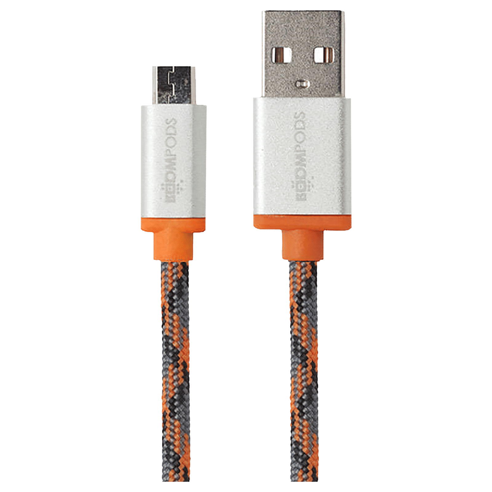 Boompods Retro Type A to Micro USB 3.3 Feet (1M) Cable (Tangle-free Design, Orange) Boompods Retro Type A to Micro USB 3.3 Feet (1M) Cable (Tangle-free Design, Orange)_1