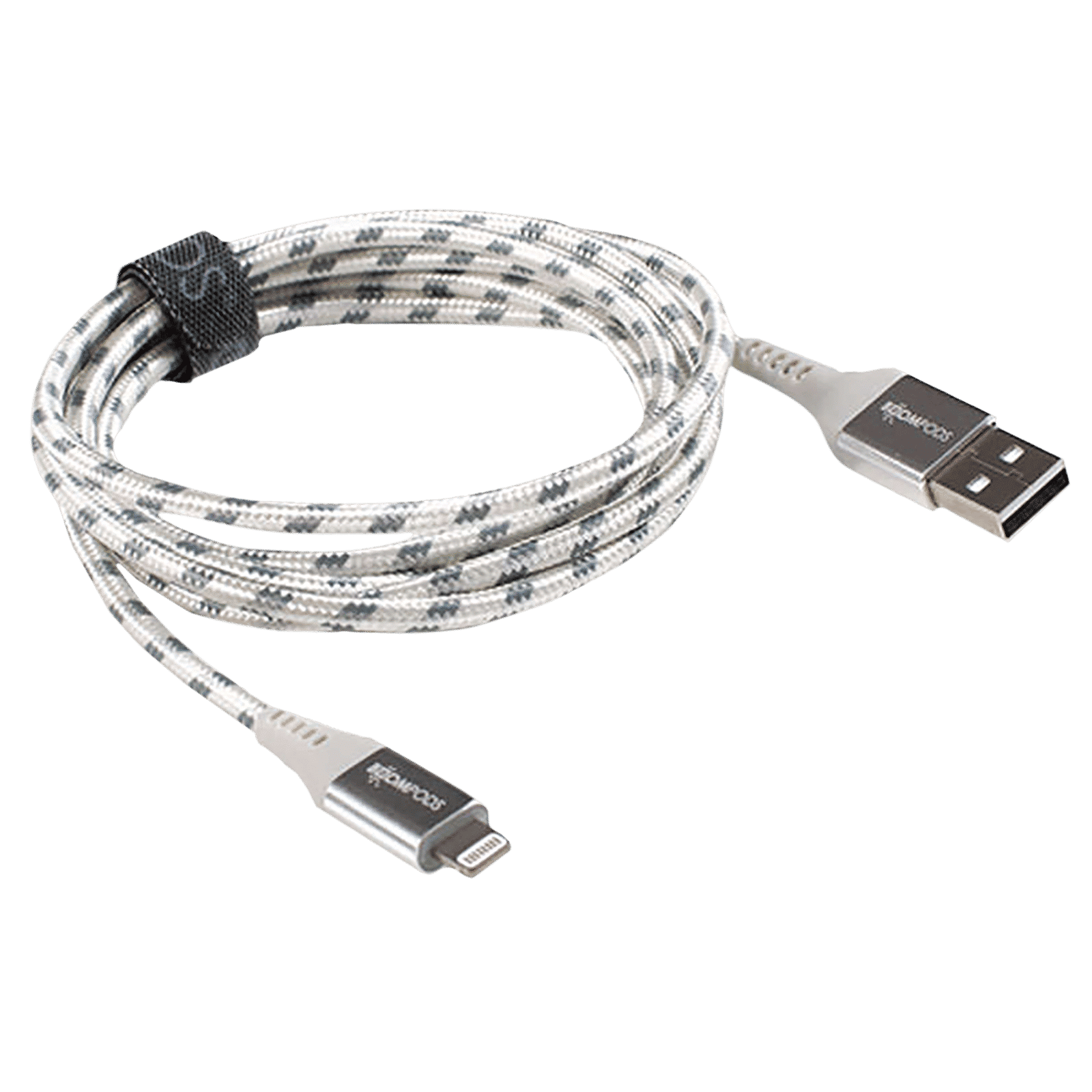 Boompods Retro Armour Type A to Lightning 4.9 Feet (1.5M) Cable (Boomflex Technology, Titanium)_1