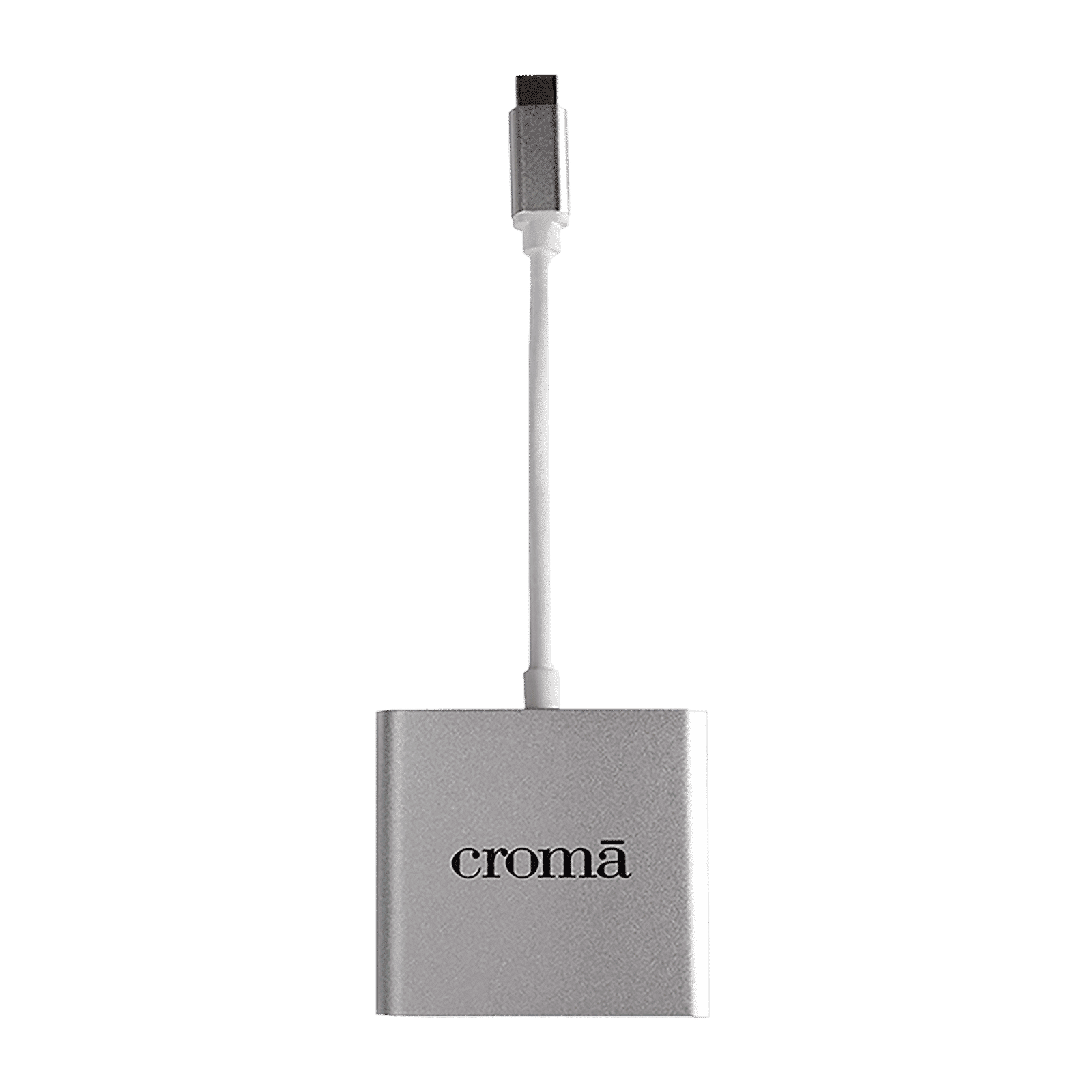 Croma USB 3.0 Type C to USB 2.0 Type A, USB 3.0 Type C, HDMI Type A USB Hub (High-Quality Material, Silver) Croma USB 3.0 Type C to USB 2.0 Type A, USB 3.0 Type C, HDMI Type A USB Hub (High-Quality Material, Silver)_1
