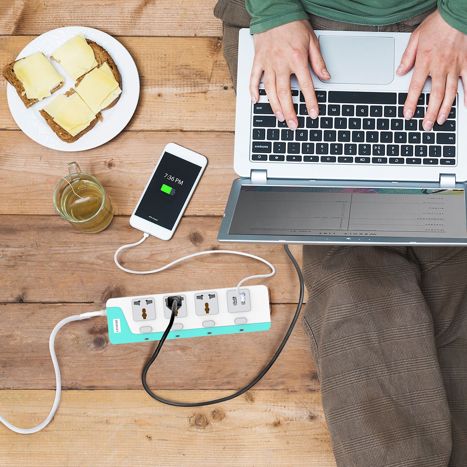 Croma 6 Amps 3 Sockets Surge Protector with Individual Switch (2 Meters, Child Safety Shutters, CRCP1000, White) Croma 6 Amps 3 Sockets Surge Protector with Individual Switch (2 Meters, Child Safety Shutters, CRCP1000, White)_6