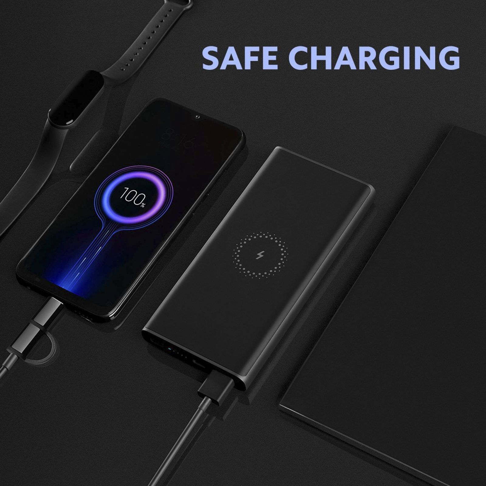 Mi Type A to Type C, Micro USB 3.3 Feet (1M) 2-in-1 Cable (Reinforced Stress Relief Points, Black)_8