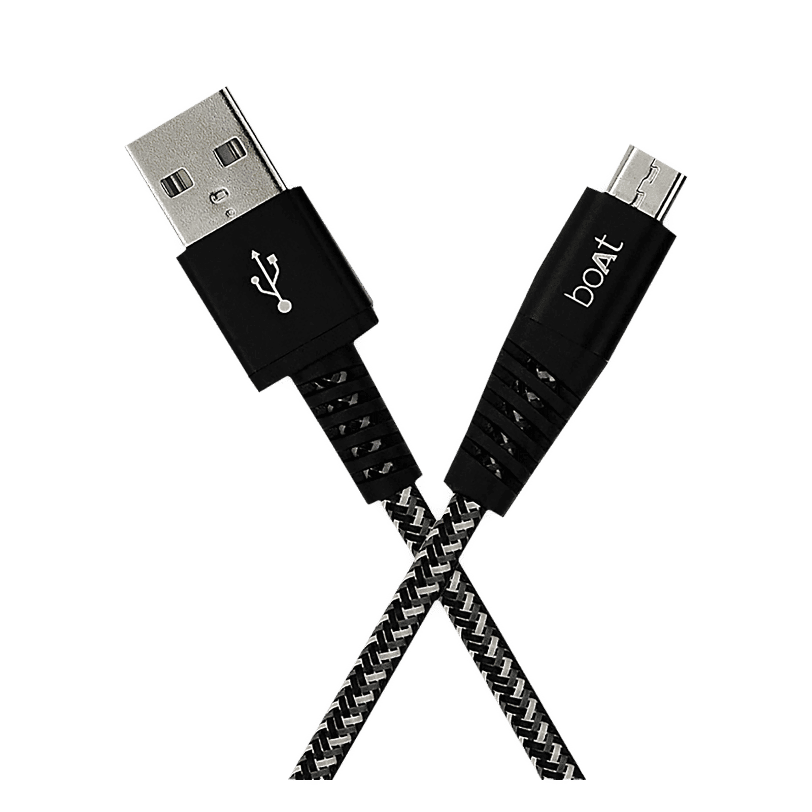 boAt Rugged 700 V3 Type A to Micro USB 4.9 Feet (1.5M) Cable (Tangle-free Design, Black)_1