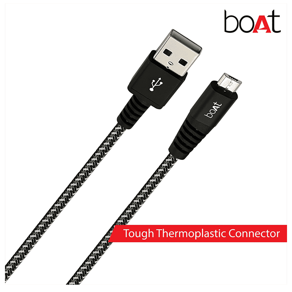 boAt Rugged 700 V3 Type A to Micro USB 4.9 Feet (1.5M) Cable (Tangle-free Design, Black)_5