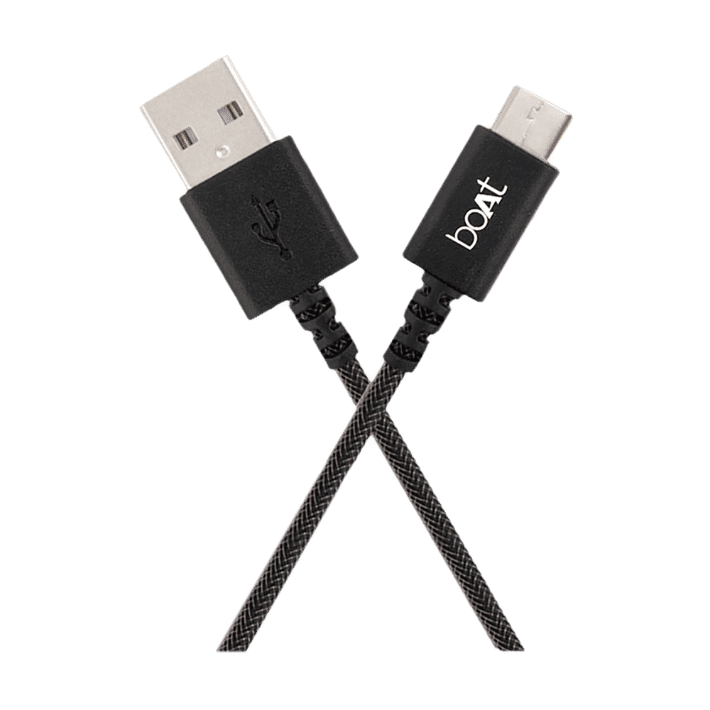 boAt A400 Type A to Type C 3.3 Feet (1M) Cable (Tangle-free Design, Black) boAt A400 Type A to Type C 3.3 Feet (1M) Cable (Tangle-free Design, Black)_1