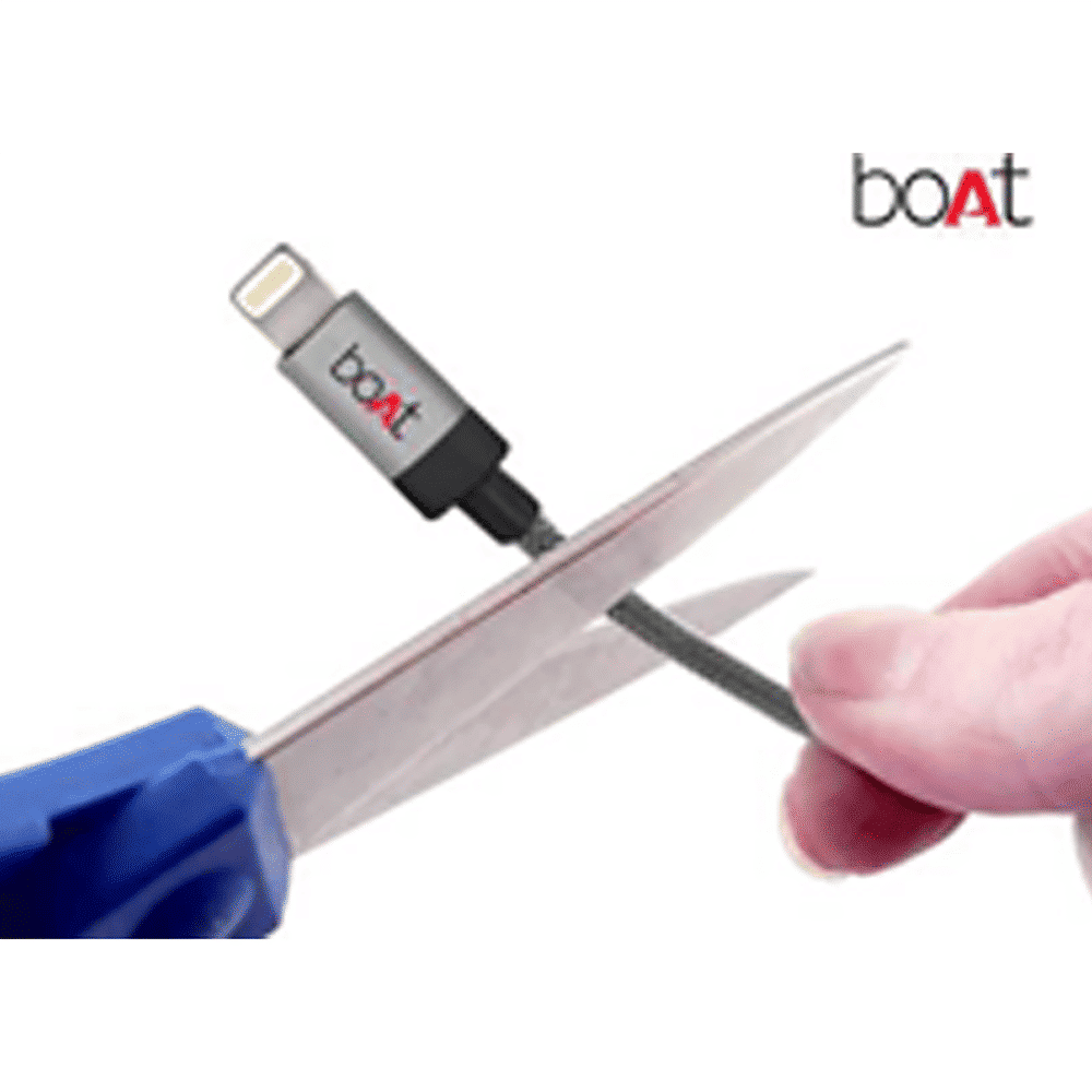 boAt LTG 500 Type A to Lightning 3.3 Feet (1M) Cable (MFi Certified, Space Grey)_5