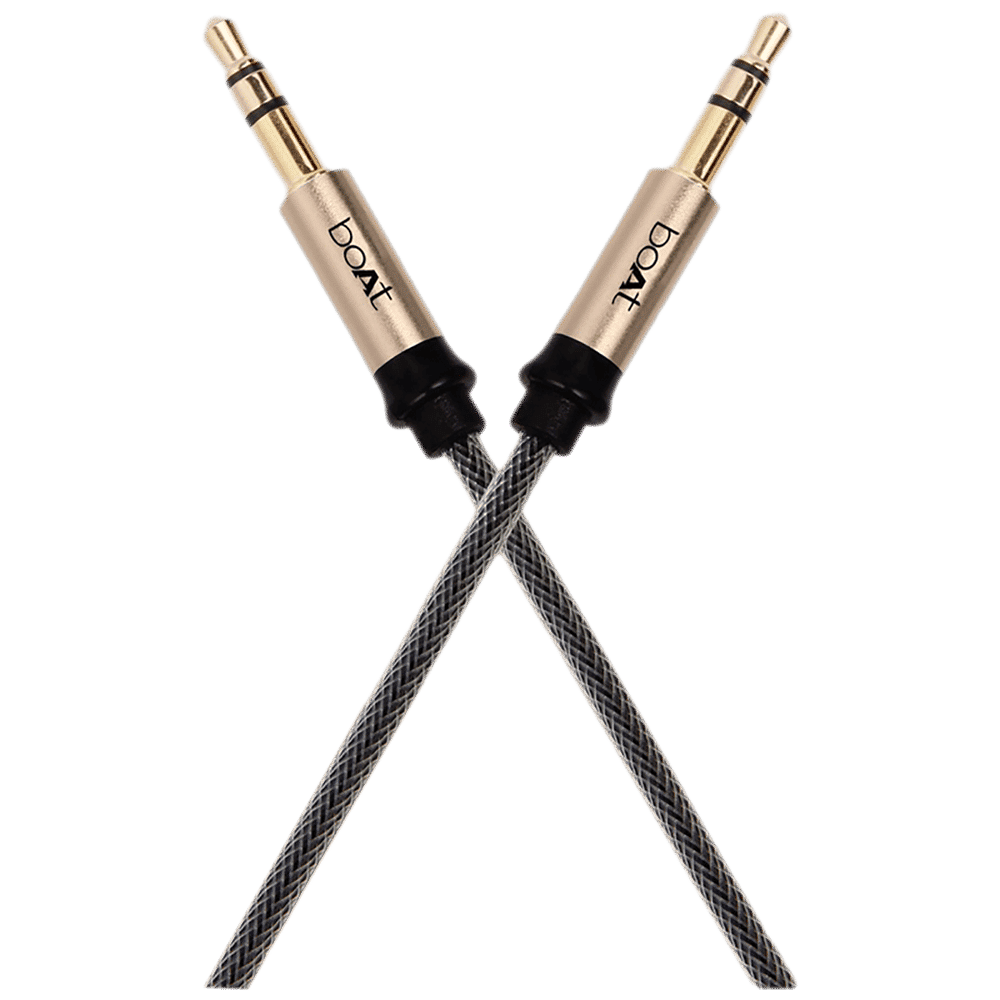 boAt Aux 500 3.5mm Aux to 3.5mm Aux 4.9 Feet (1.5M) Cable (Dual Shielding, Gold)_1