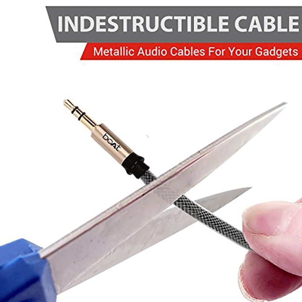 boAt Aux 500 3.5mm Aux to 3.5mm Aux 4.9 Feet (1.5M) Cable (Dual Shielding, Gold)_7