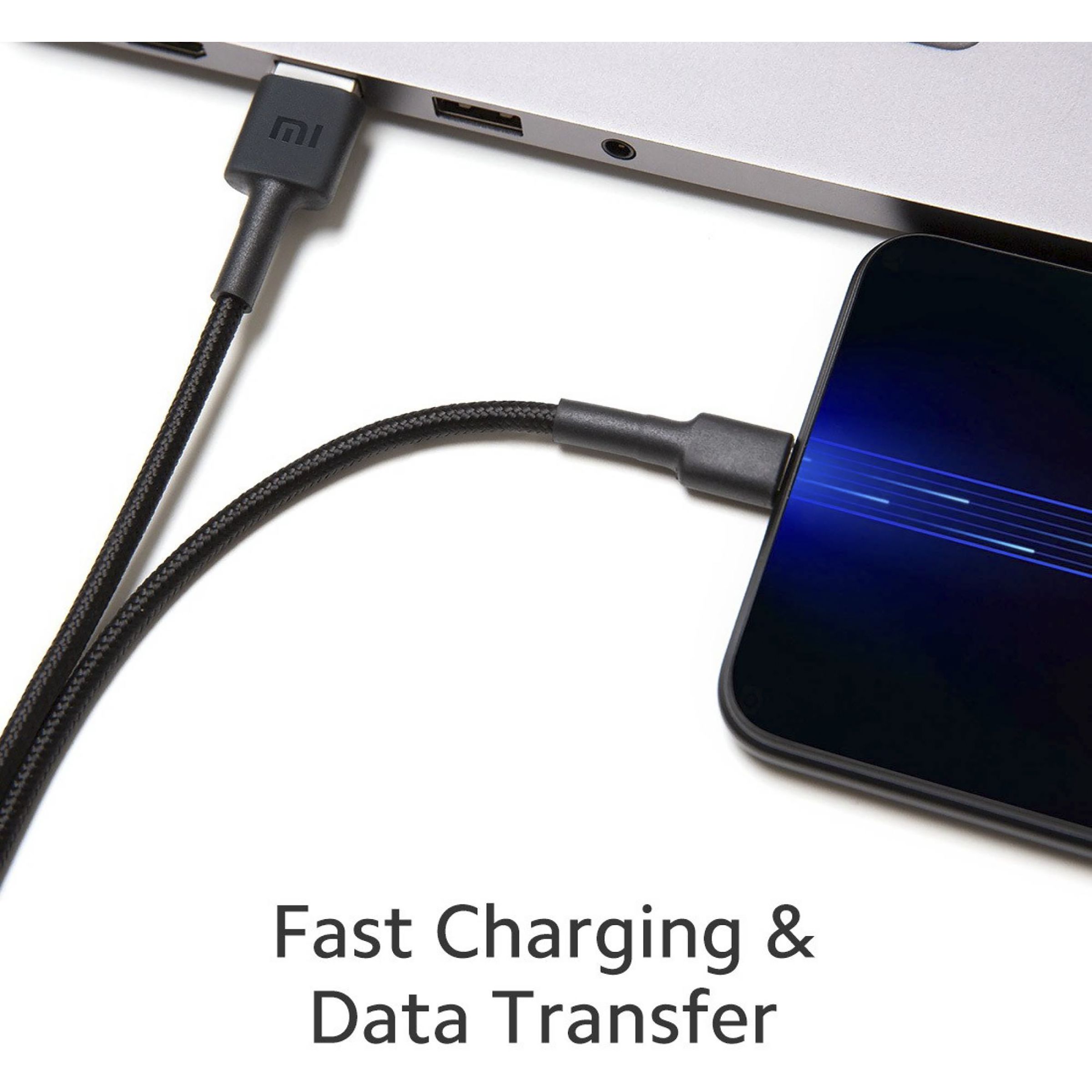 Mi Type A to Type C 3.3 Feet (1M) Cable (Tangle Free Design, Black)_8