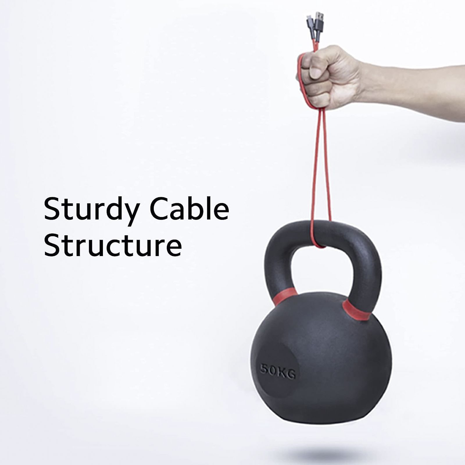 Mi Type A to Micro USB 3.3 Feet (1M) Cable (Tangle Free Design, Red)_9