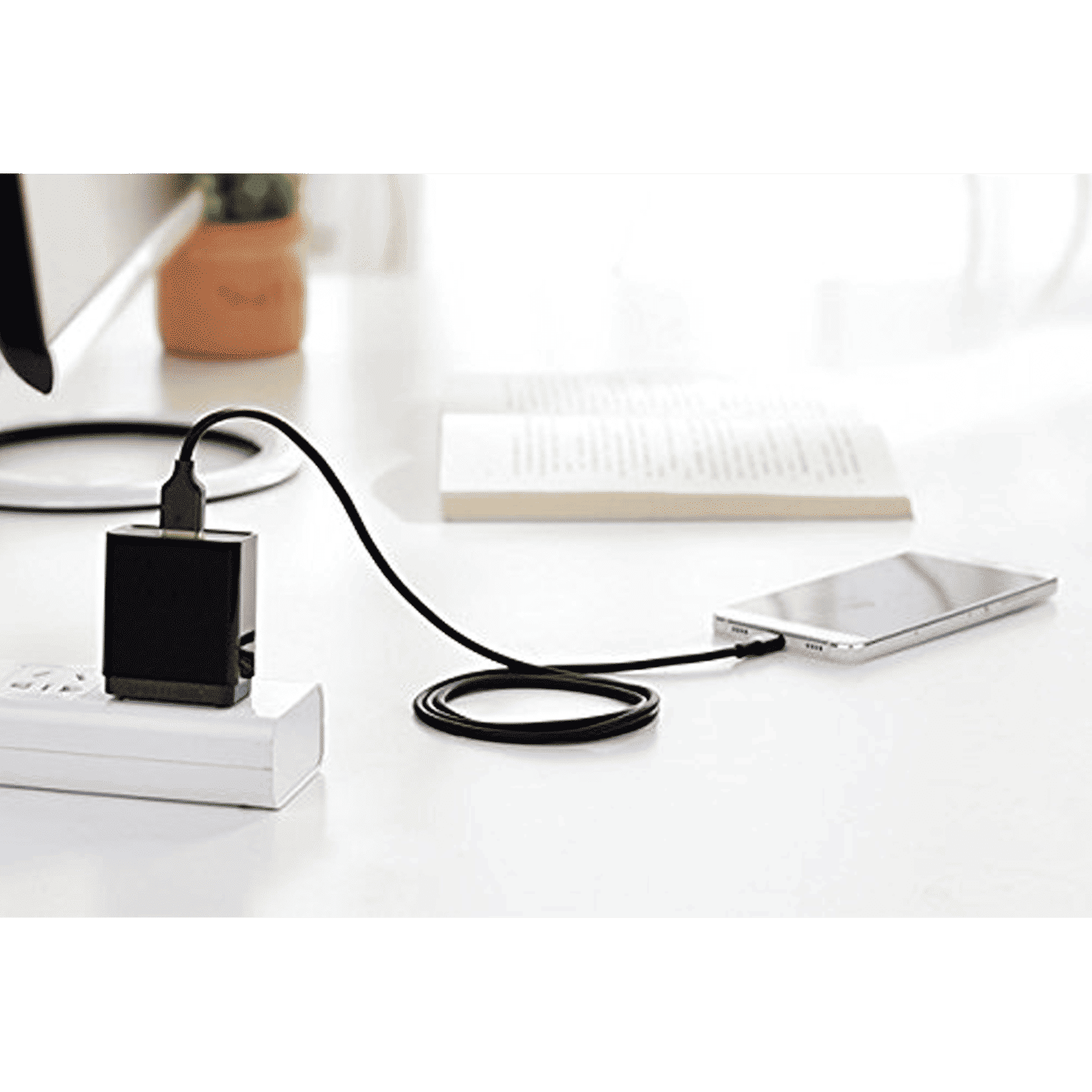 Pebble Type A to Micro USB 3.3 Feet (1M) Cable (4000 Plus Bends Lifespan, Black)_9