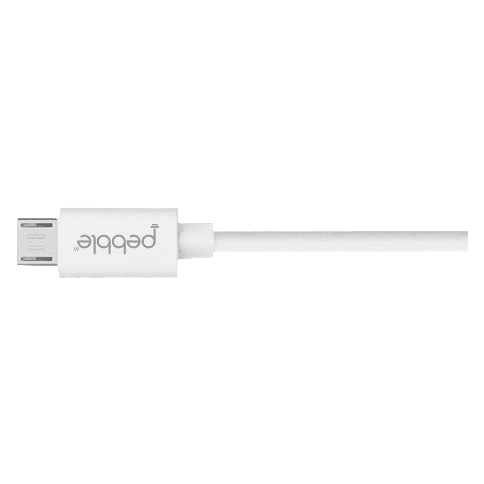 Pebble Type A to Micro USB 3.3 Feet (1M) Cable (4000 Plus Bends Lifespan, White)_3