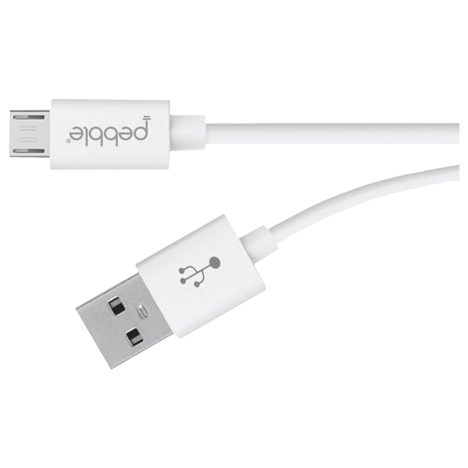 Pebble Type A to Micro USB 3.3 Feet (1M) Cable (4000 Plus Bends Lifespan, White)_4