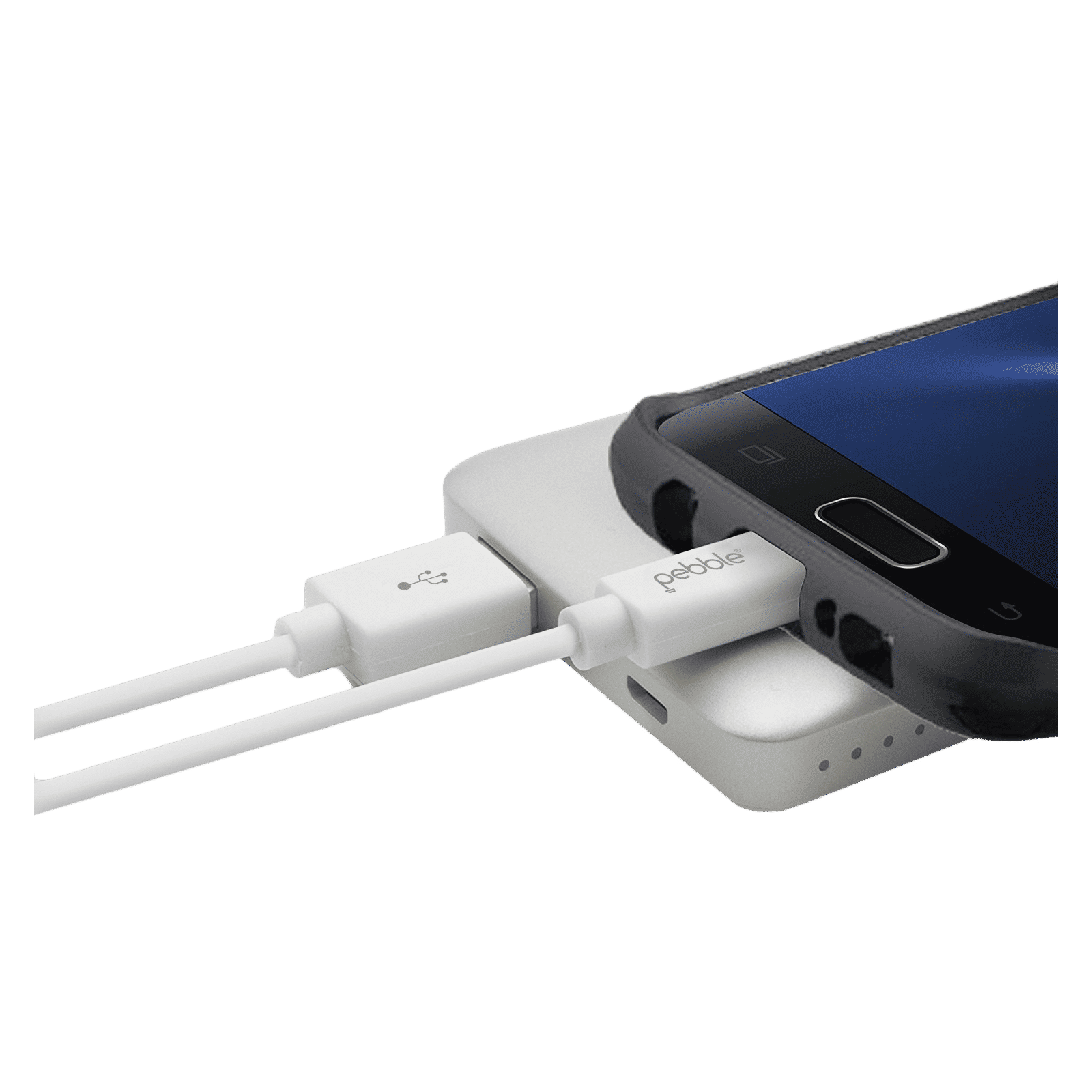 Pebble Type A to Micro USB 3.3 Feet (1M) Cable (4000 Plus Bends Lifespan, White)_5